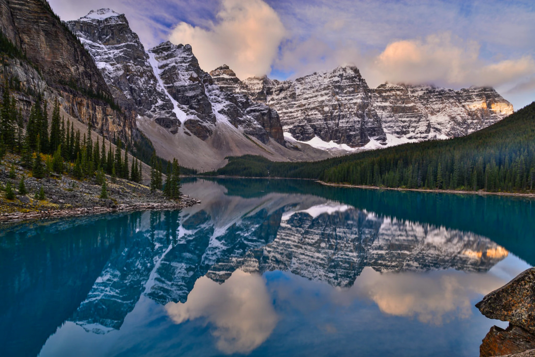 Mountain lake in the Canadian Rockies, Alberta