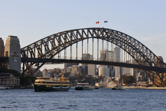 Sydney Harbour Bridge with a ferry