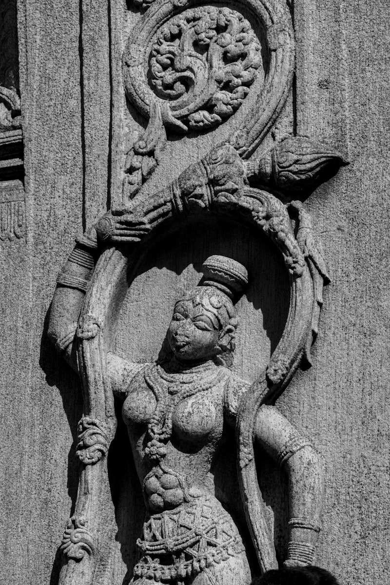 Stone sculpture carving, Melkote Karnataka
