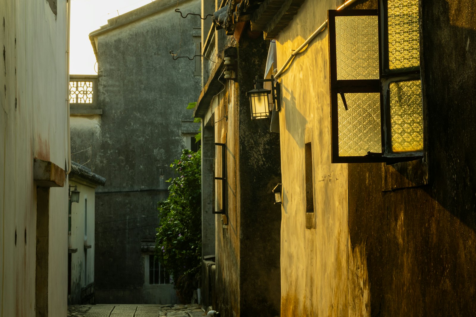 Empty heritage tourism site at first light