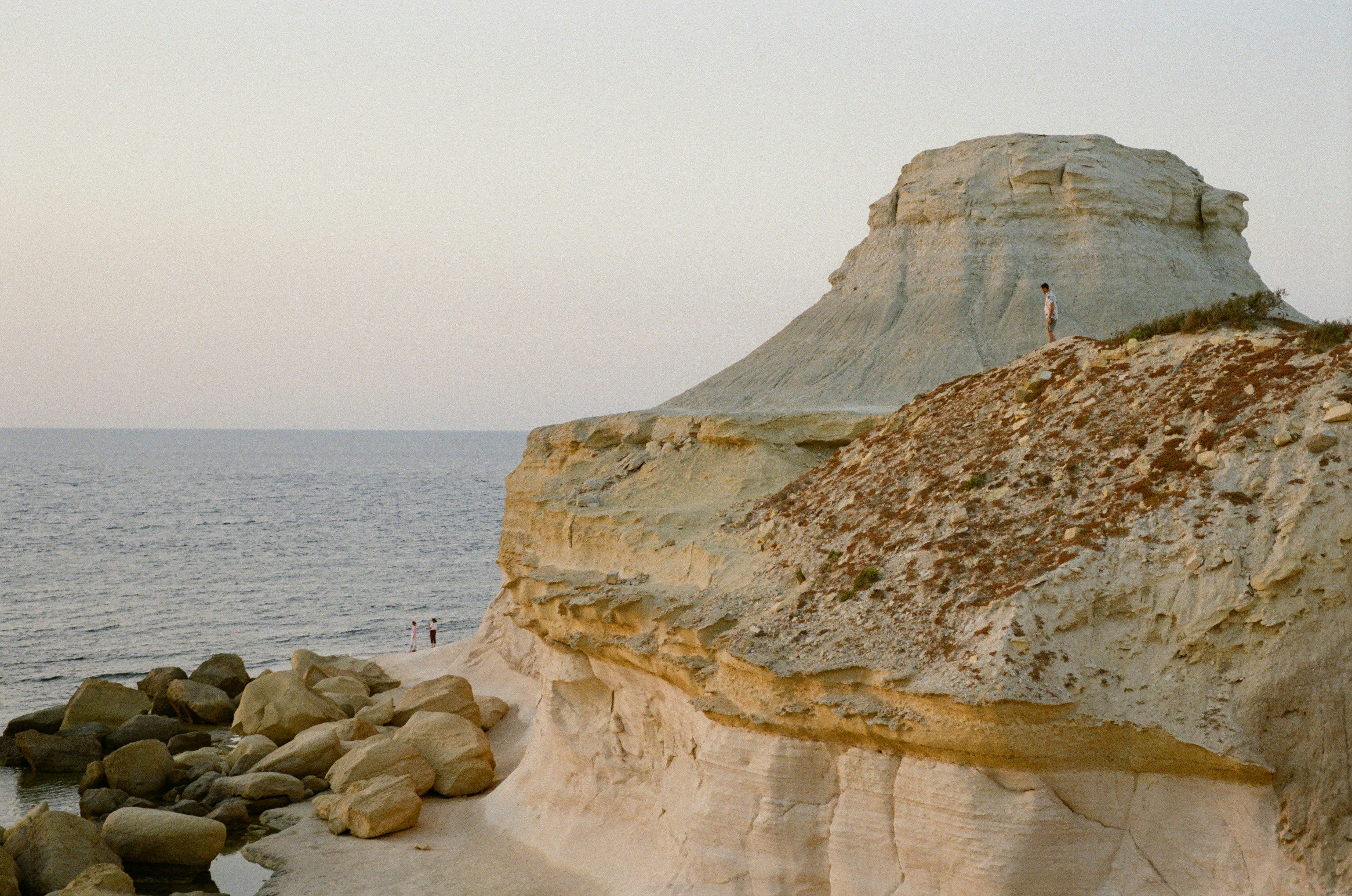 Coastal cliffs with ocean and rocky shore