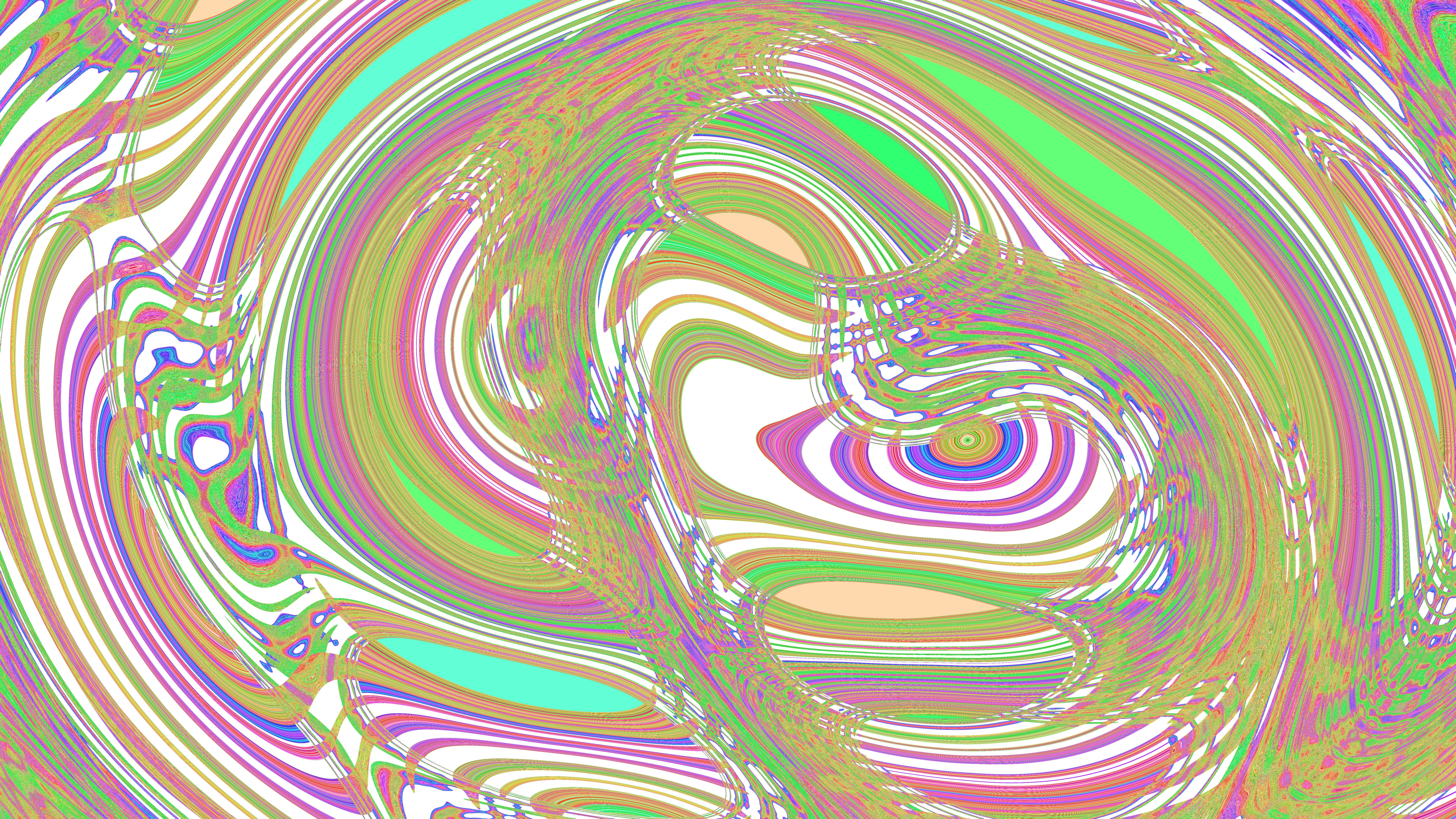 Abstract swirling pastel colors with organic shapes.