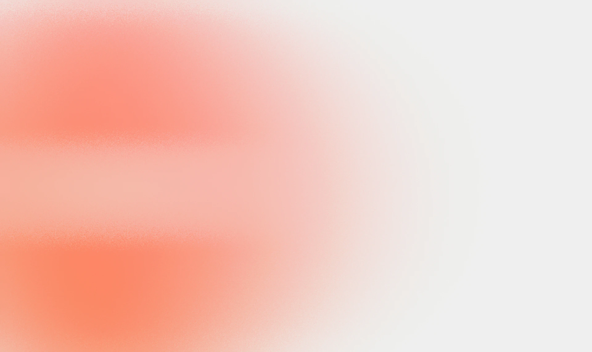 Soft coral and white gradient background.