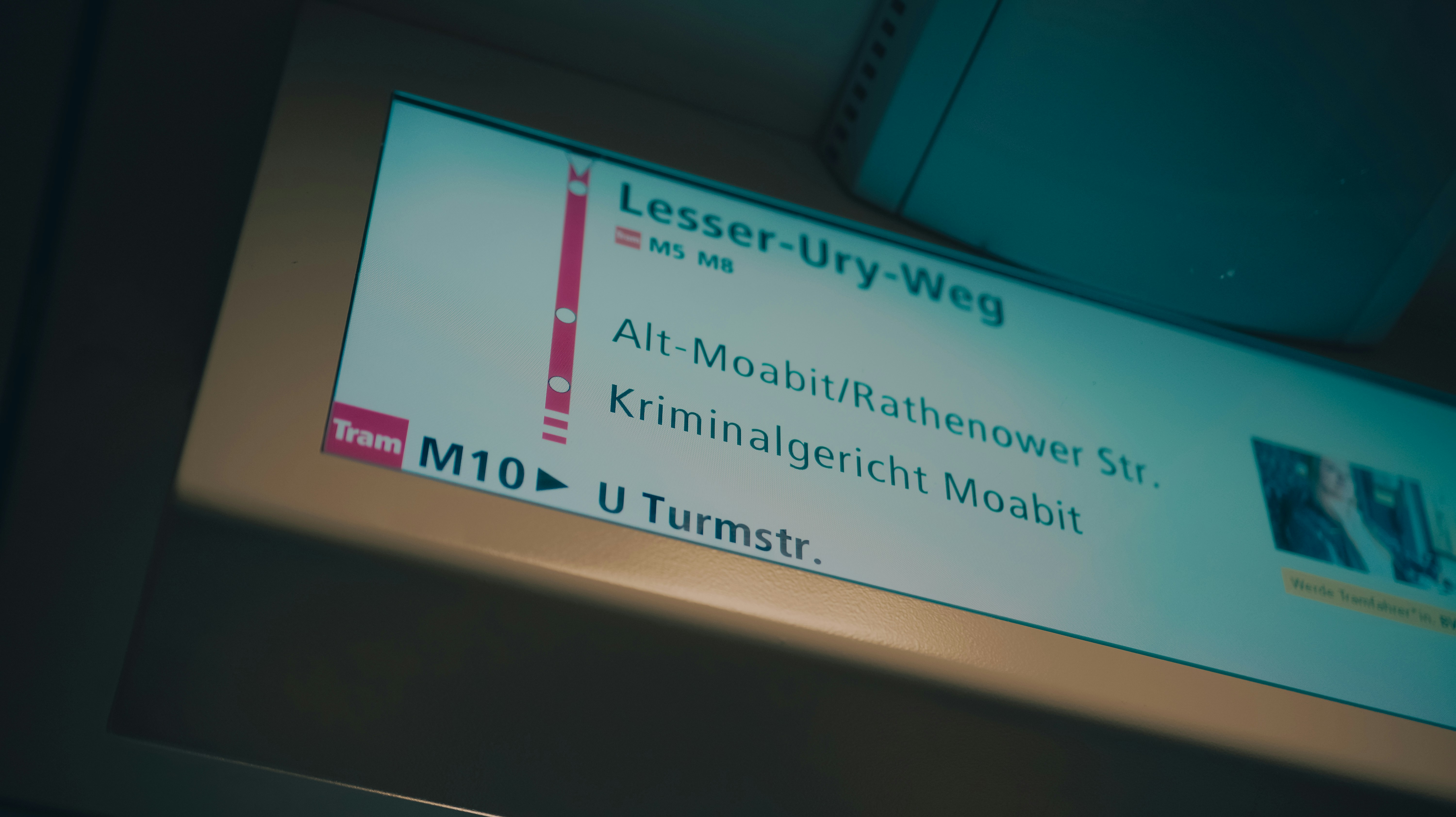 Digital display showing subway route and destination. - digital-display-showing-subway-route-and-destination-KEXqMF5UnL4