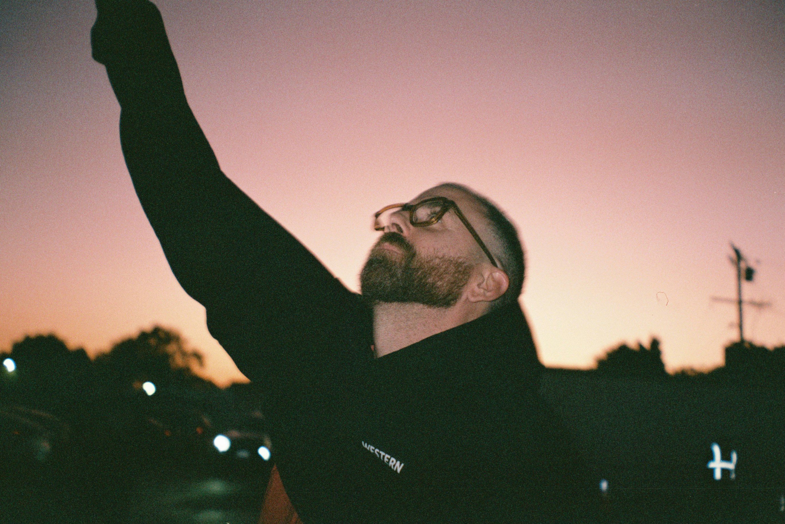 Los Angeles purple cinematic lighting