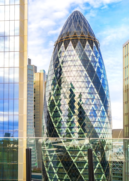 The Gherkin building in London business district