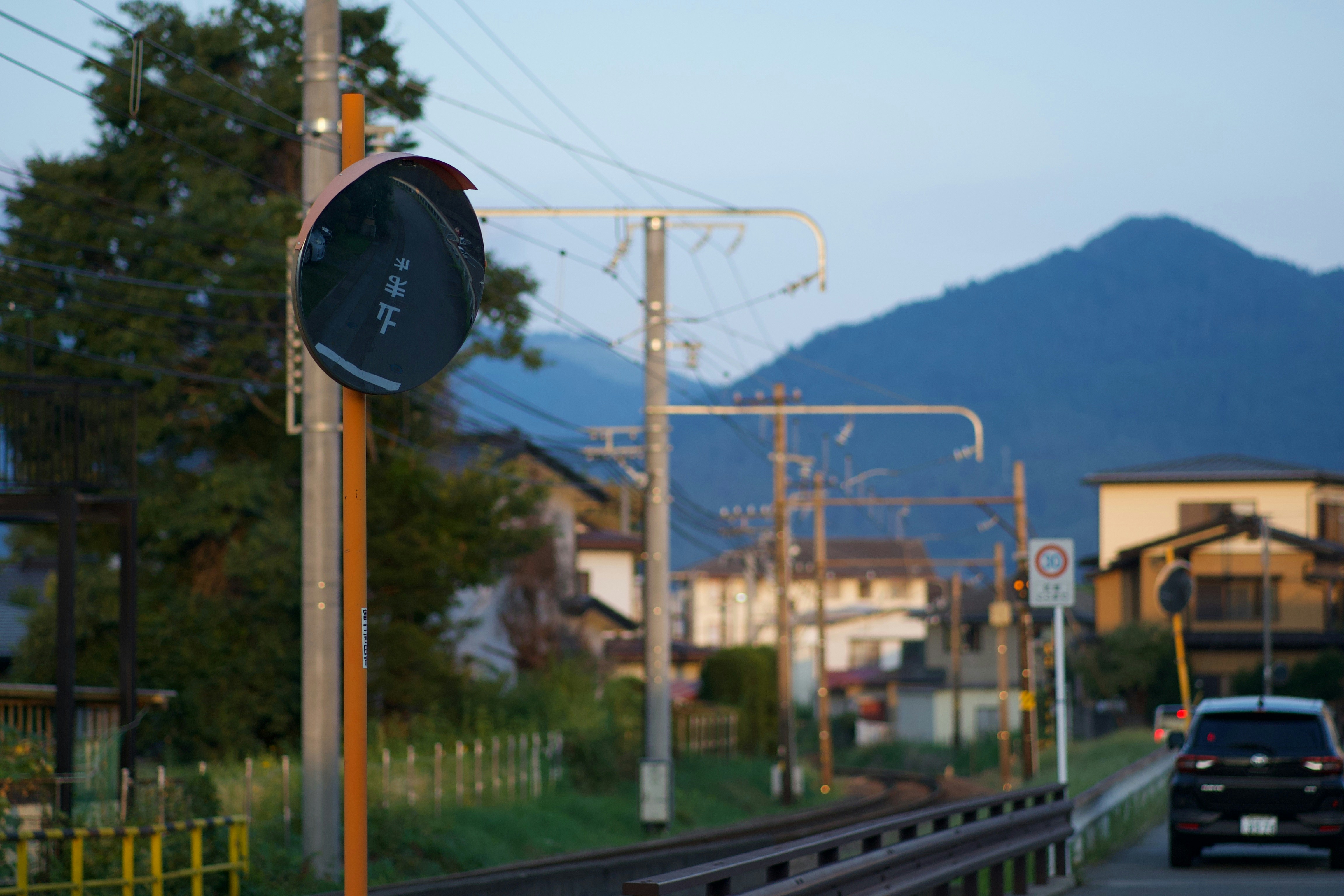 Mount Takao cable car with barrier-free access sign