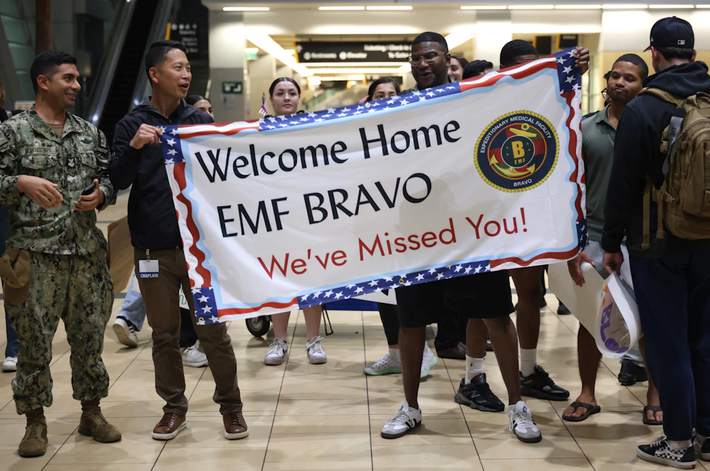 Veterans gathered at a community event