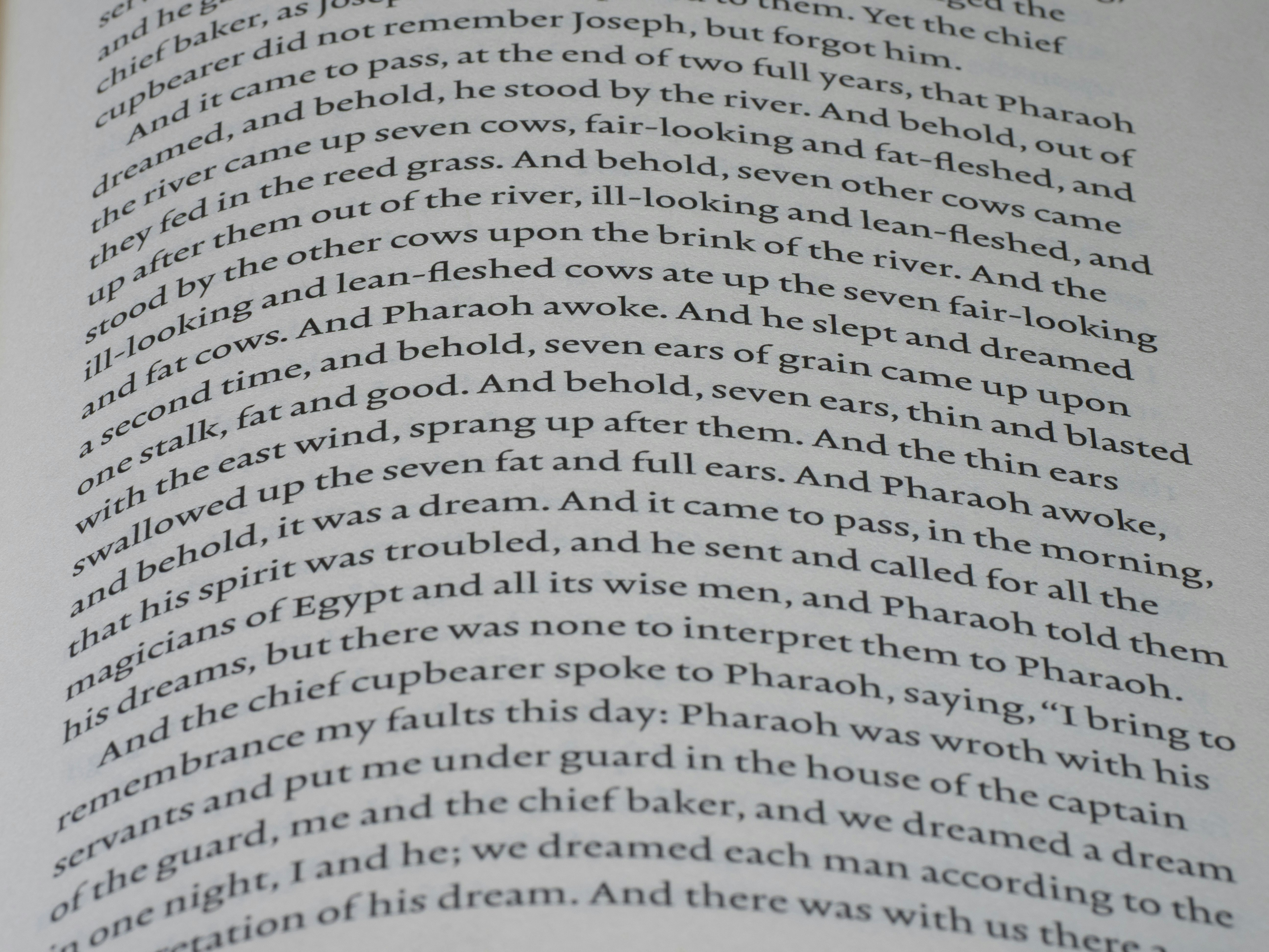 Close-up of text on a page