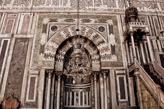 Intricate islamic architectural details with ornate carvings.