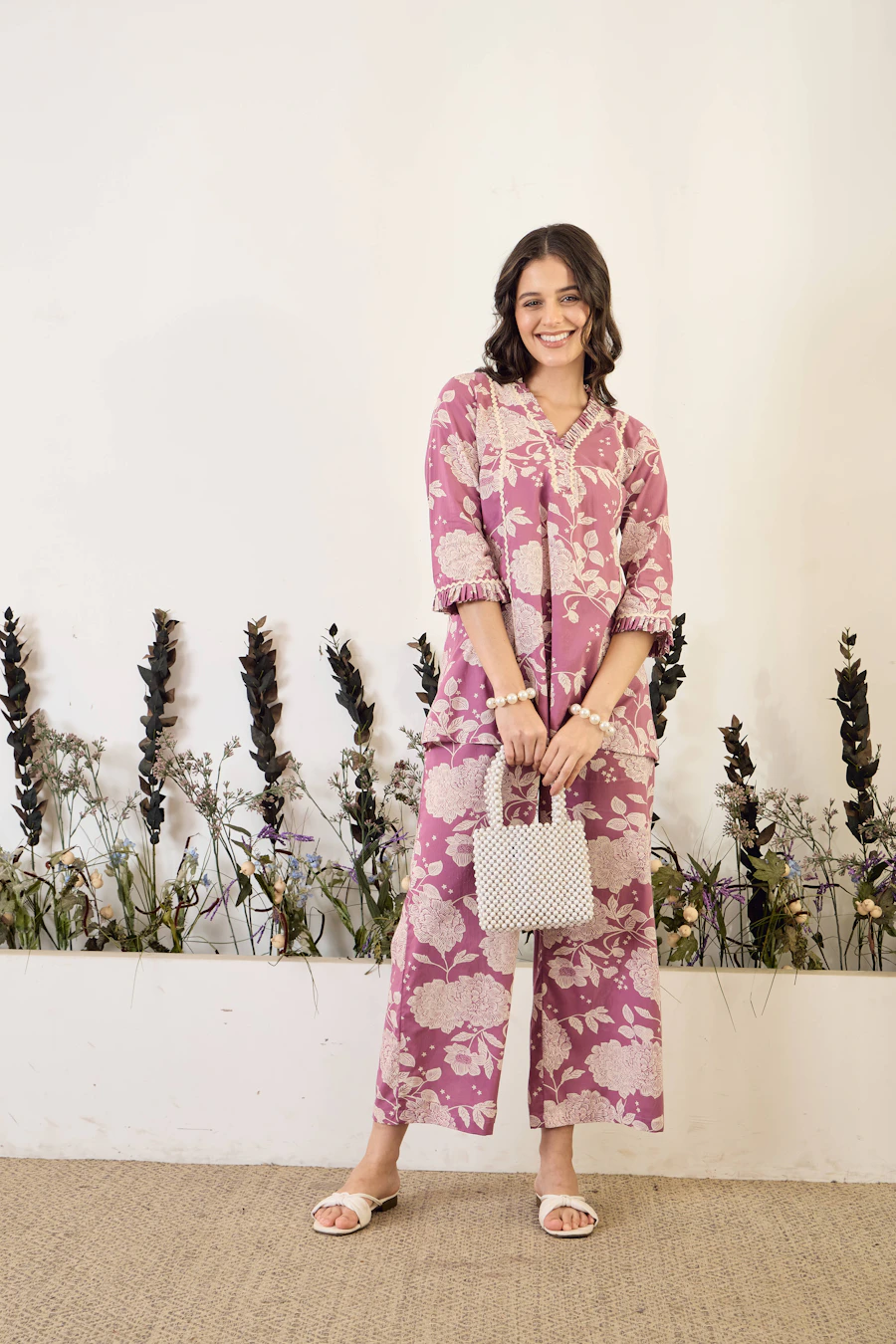 Rosewater Floral Midi Dress
