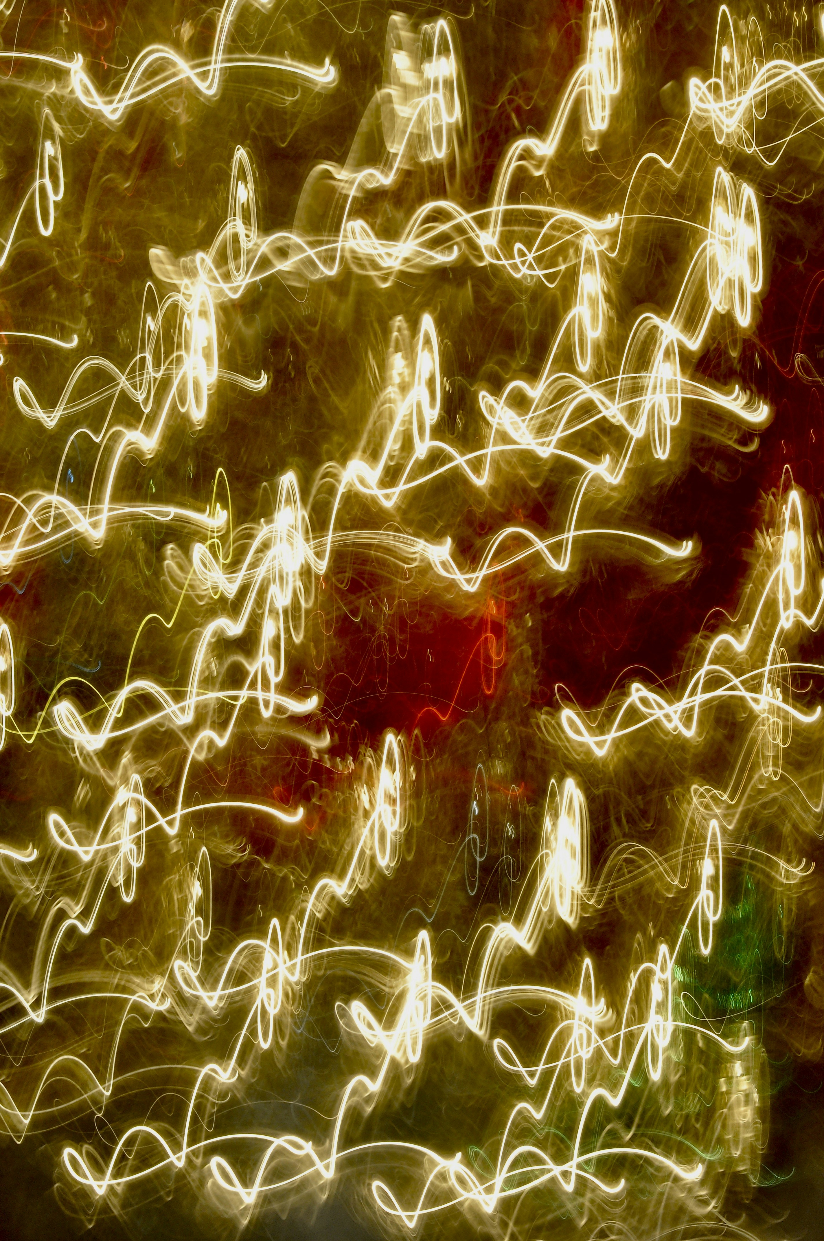 Abstract light trails on a blurred background