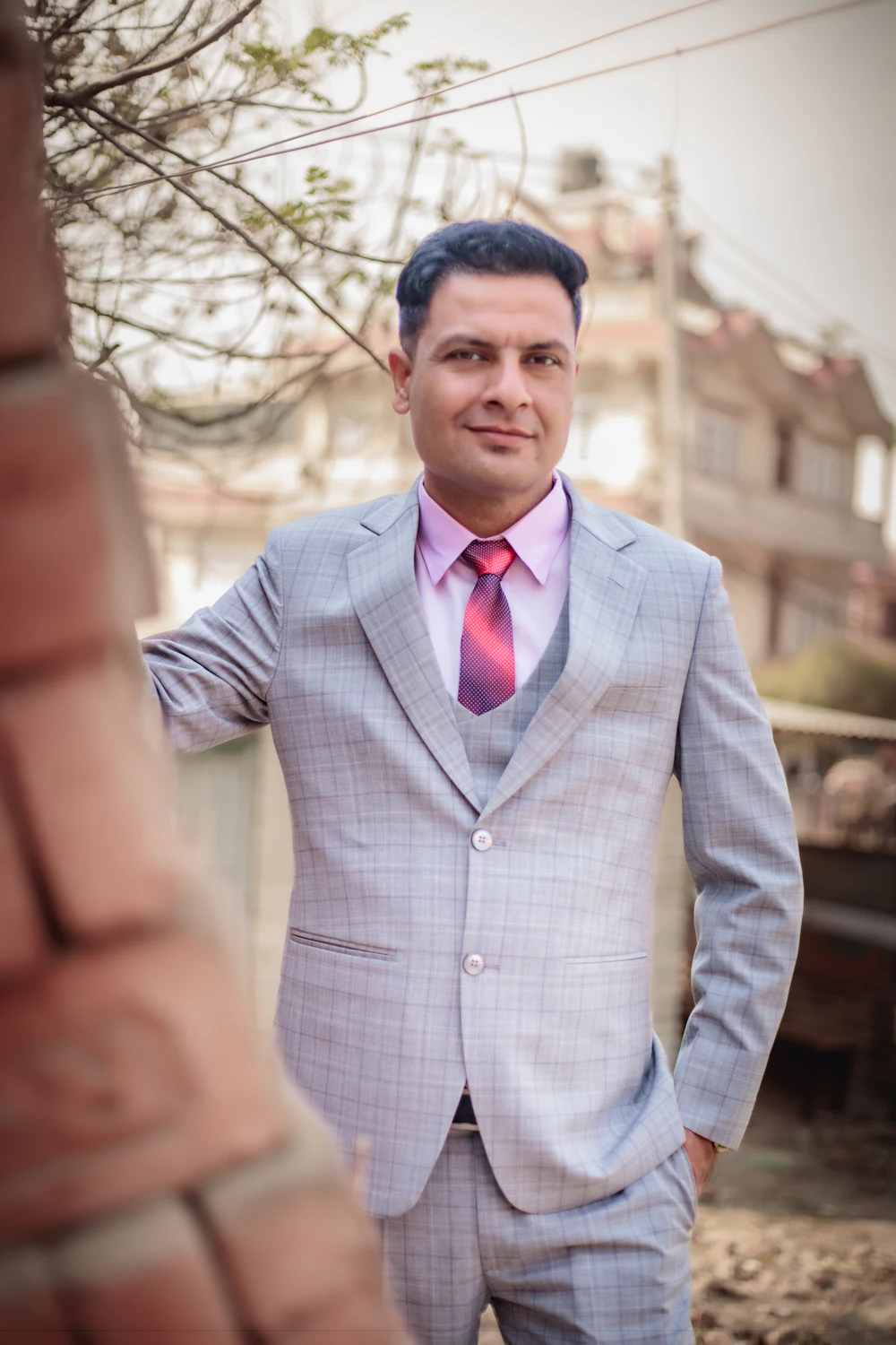 A professional in a tailored suit