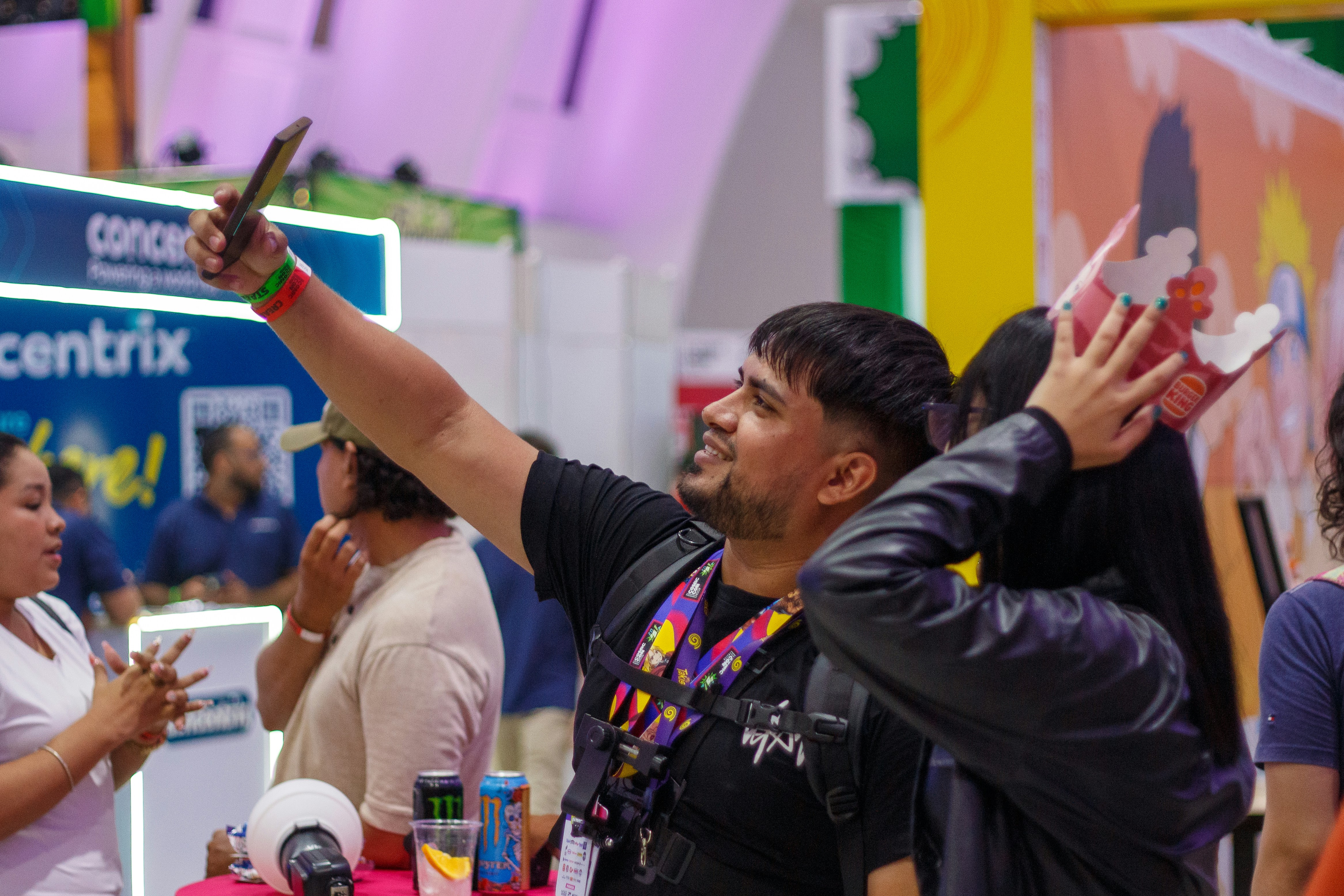 Man taking a selfie at an event