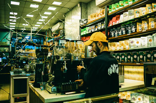 Barista at work