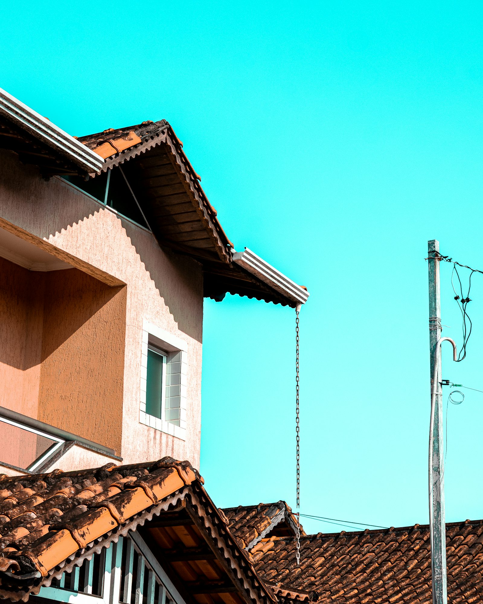 Building with traditional tiled roofs
