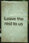 Leave the rest to us on crumpled paper