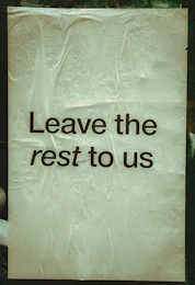 Leave the rest to us on crumpled paper