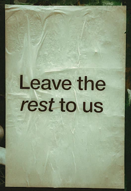 Leave the rest to us on crumpled paper