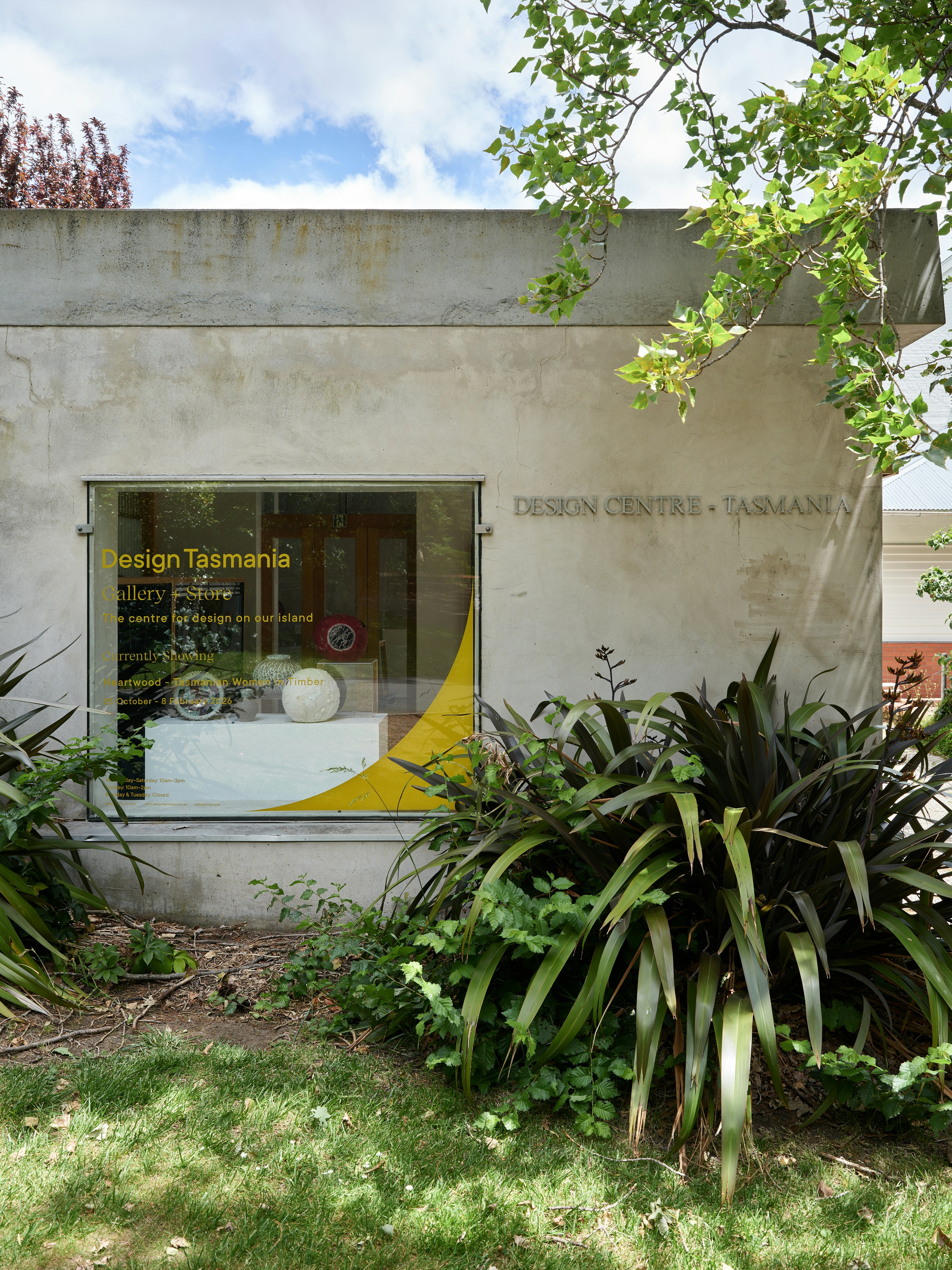 Design centre tasmania building with plants outside