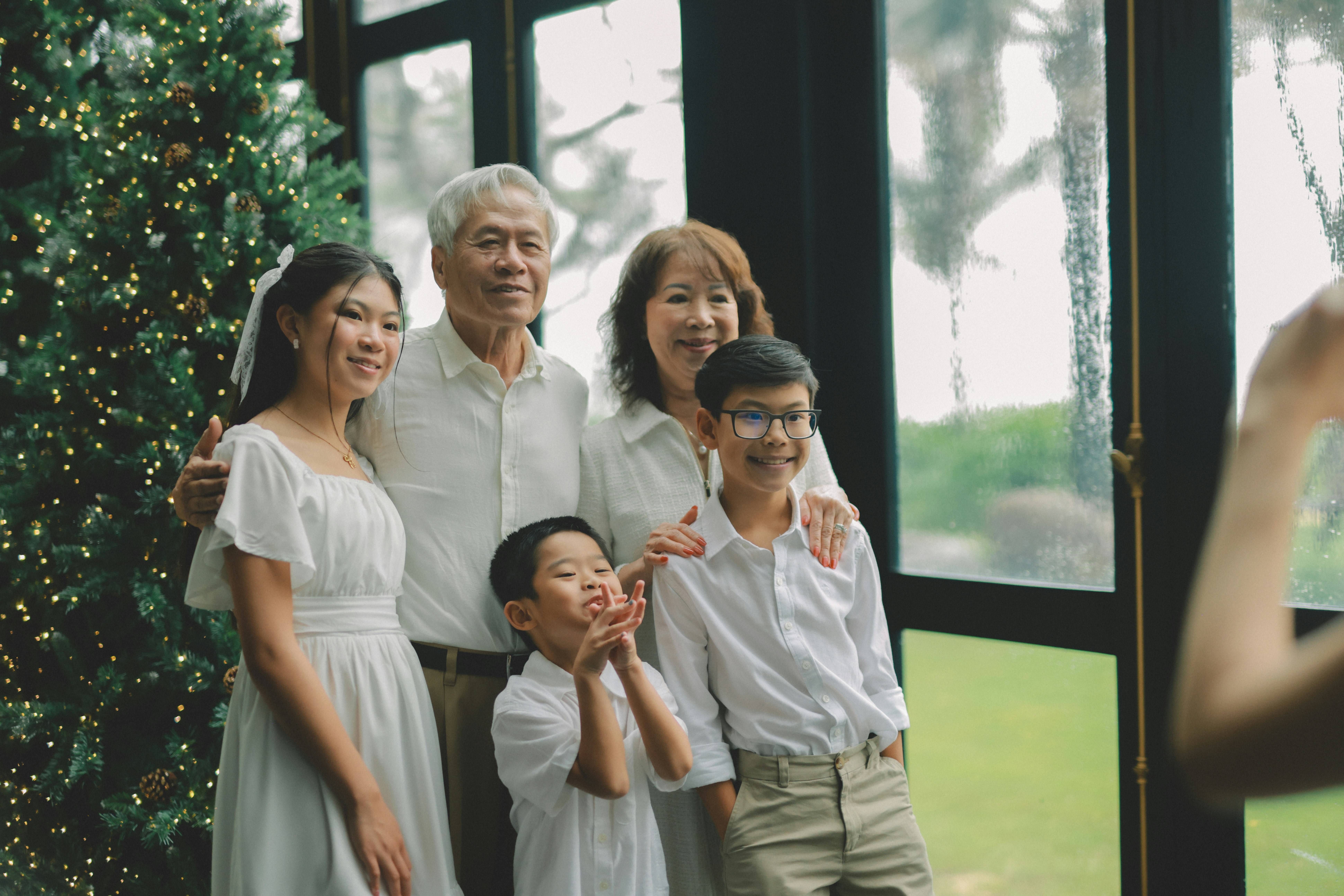 Happy family customers