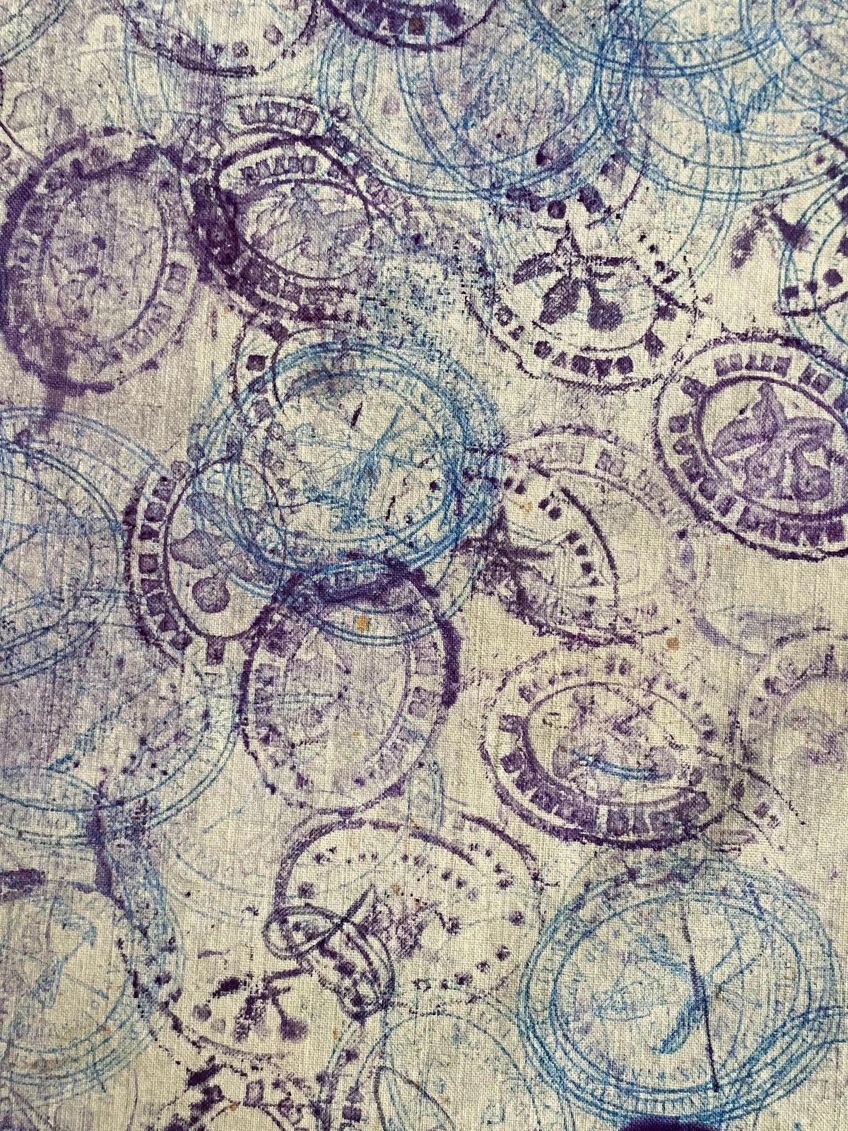Passport pages with entry stamps