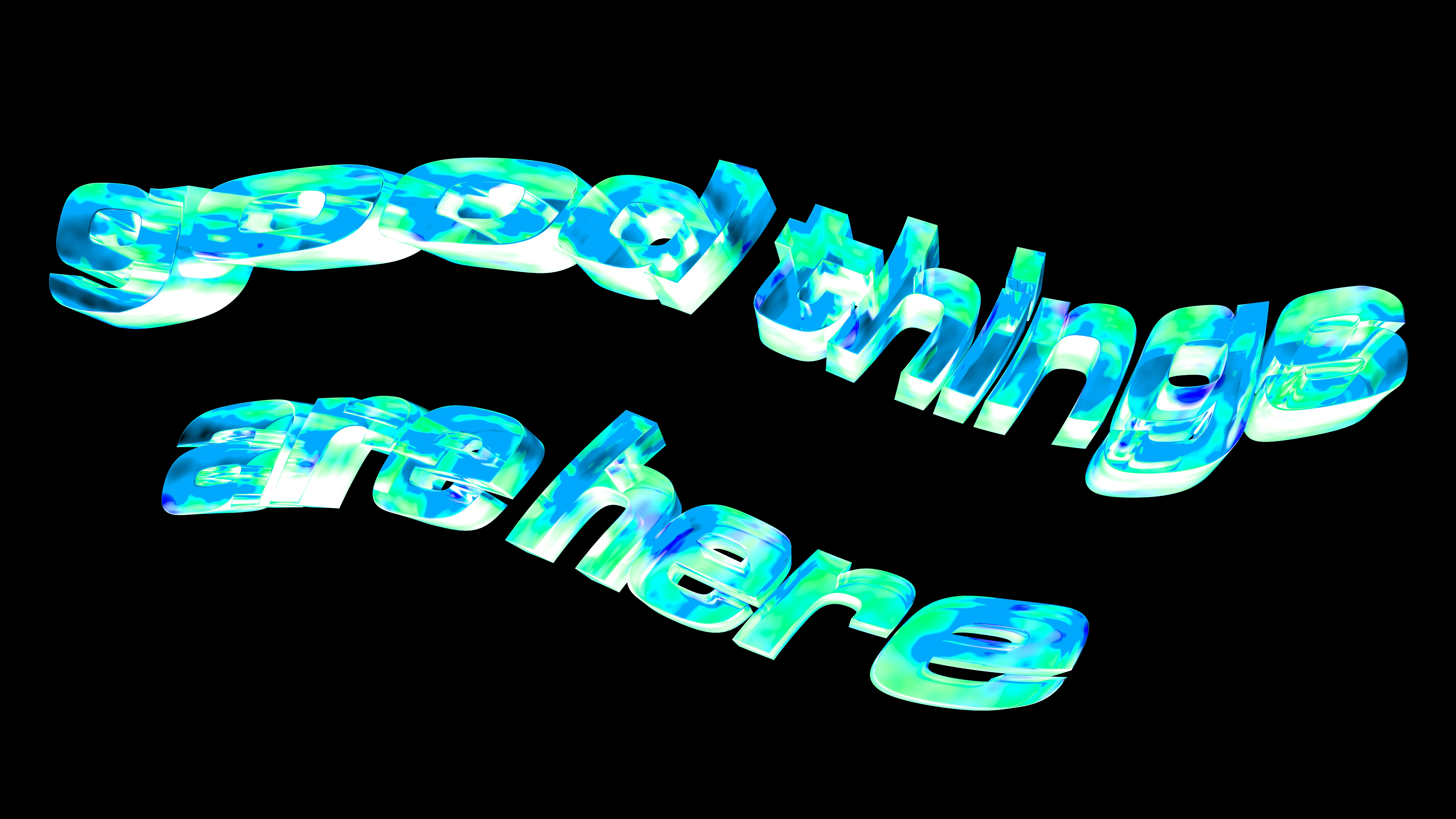 良いことがあるのは黒い背景のテキストです