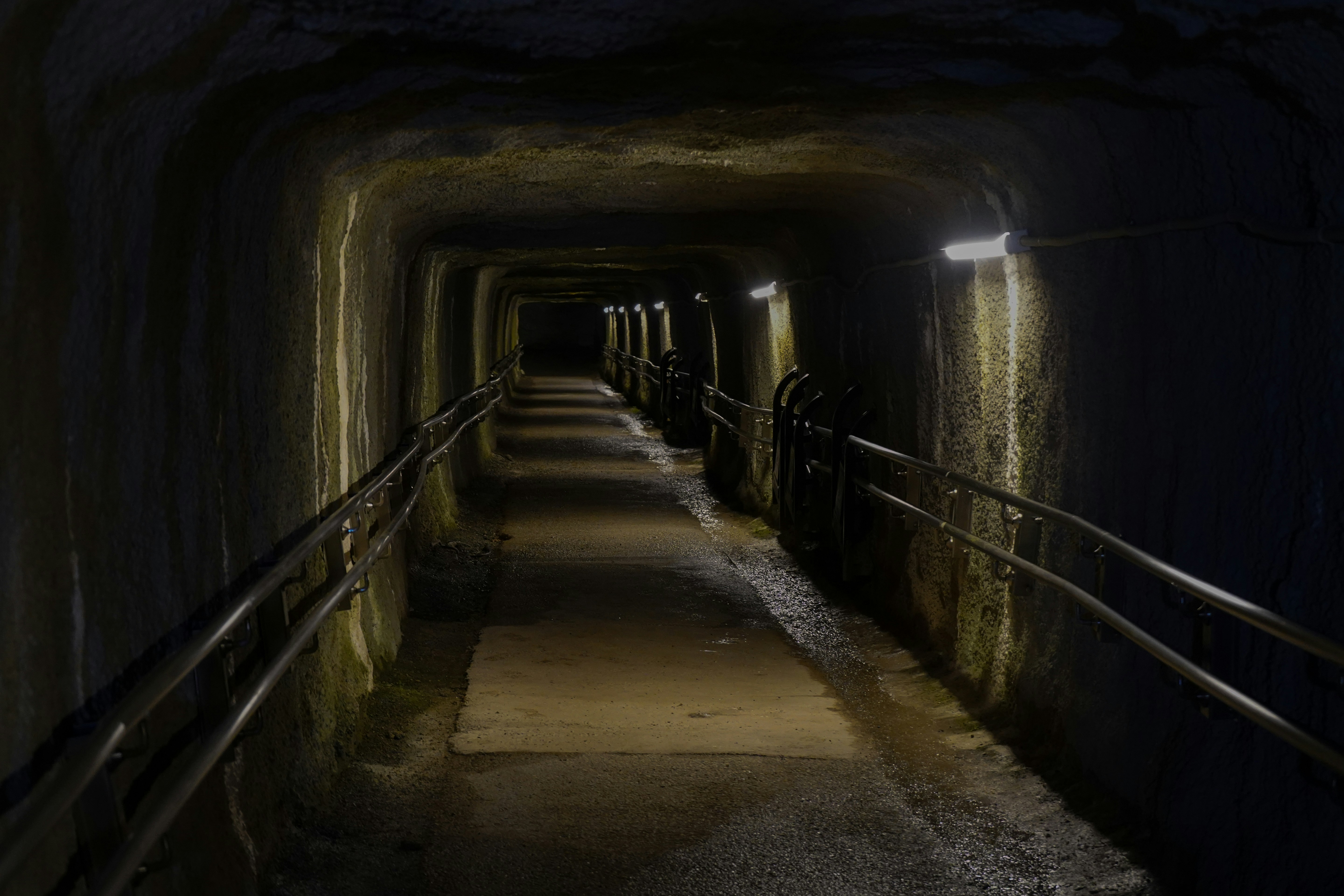Reinforced Mining Tunnel with Handrails