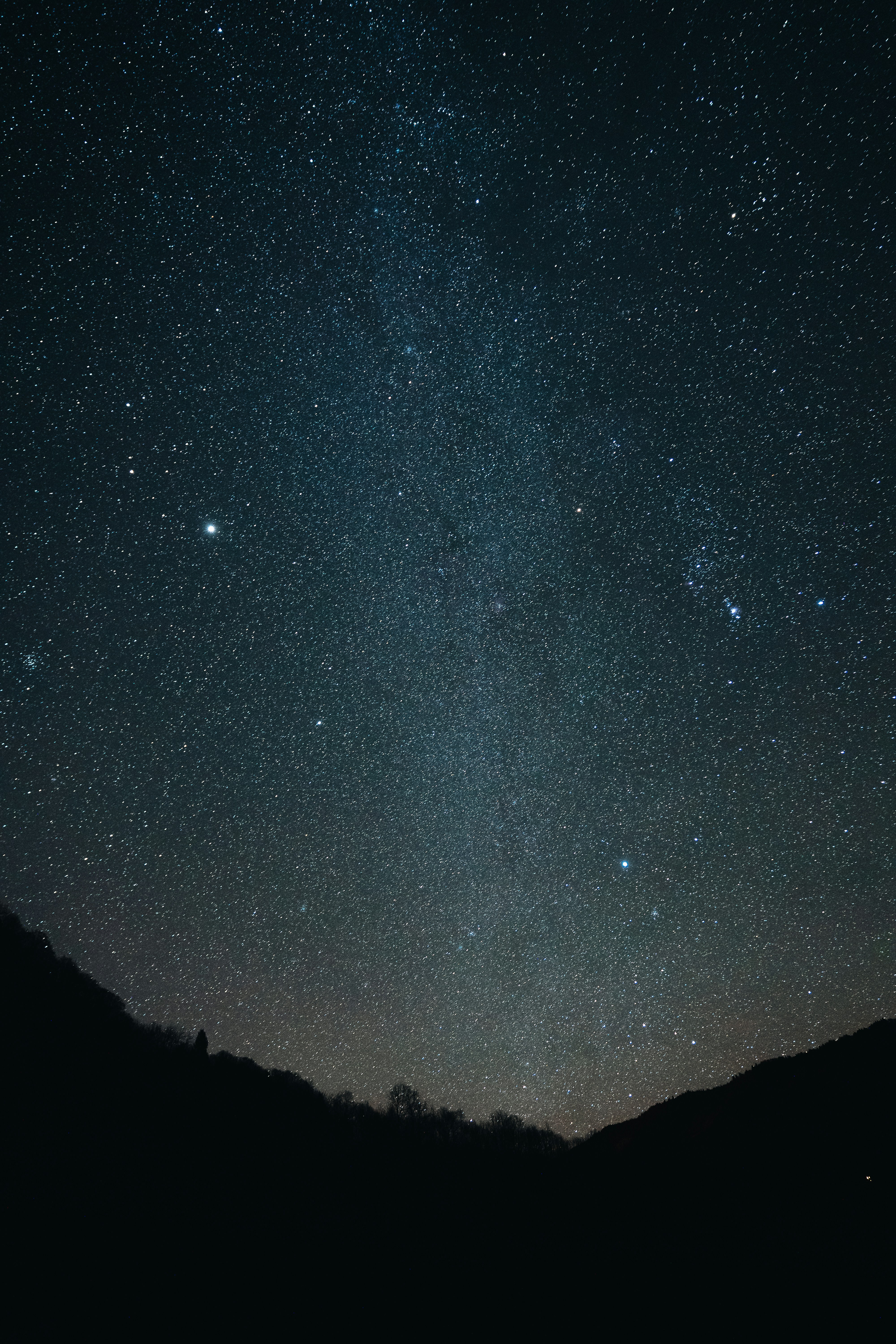 A clear night sky filled with countless stars.