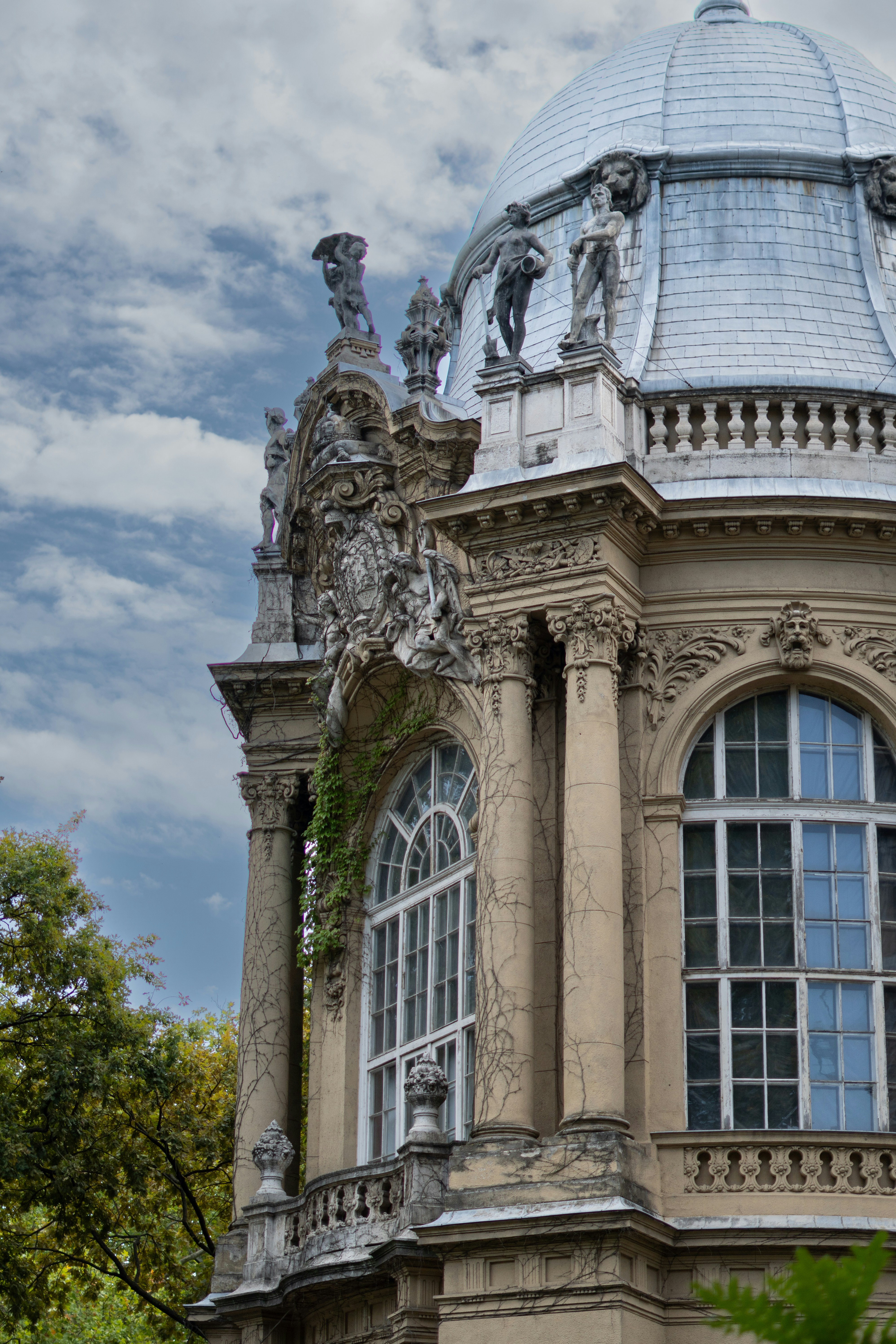 Ornate architectural details on a building facade.