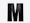 A large black letter m on a white background