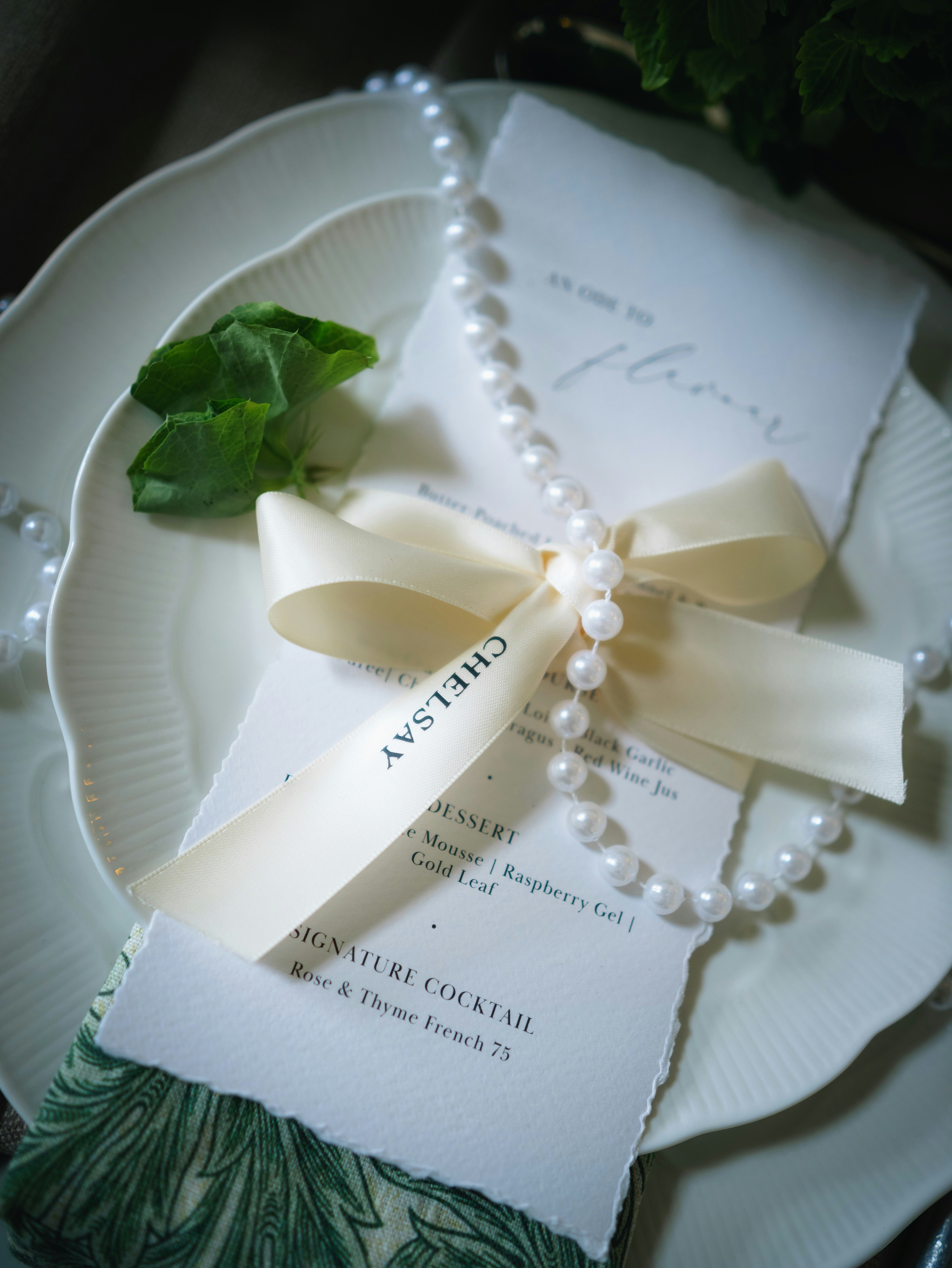 personalized table setting