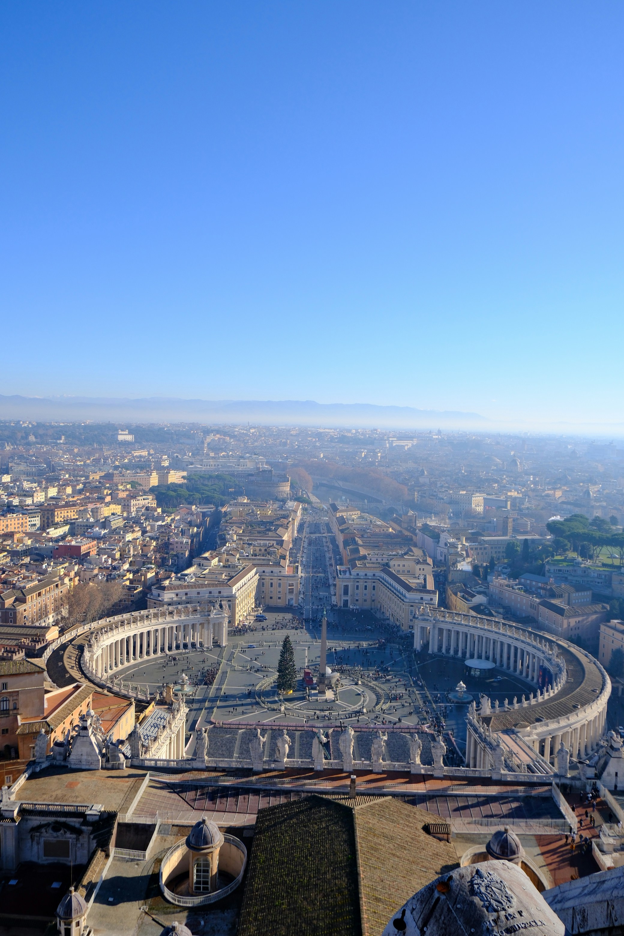 St. peter's square in vatican city from above