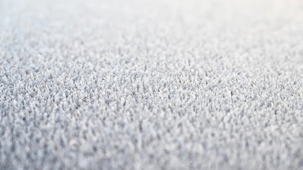 Close-up photo of clean white carpet