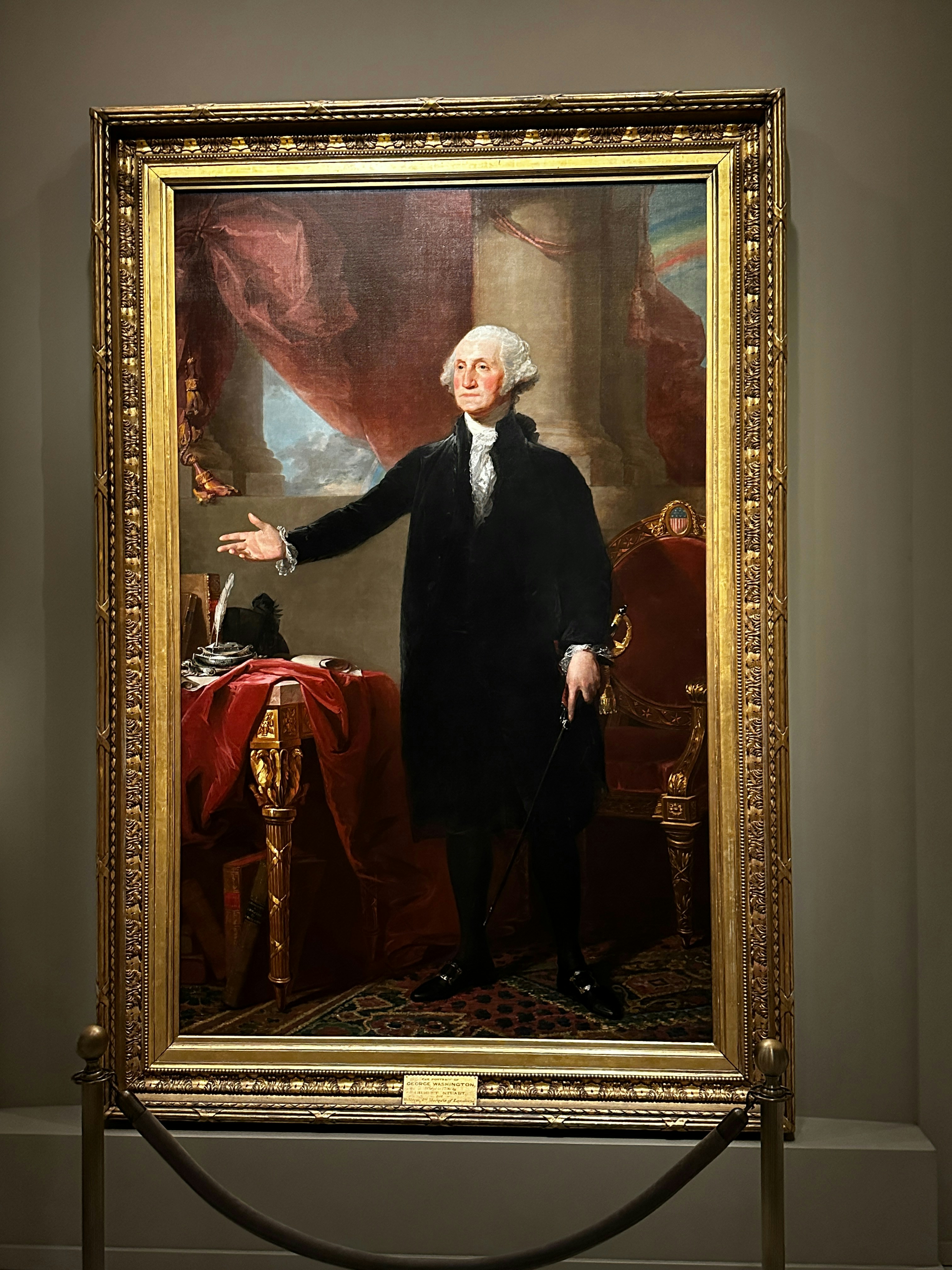 Portrait of george washington in a formal setting