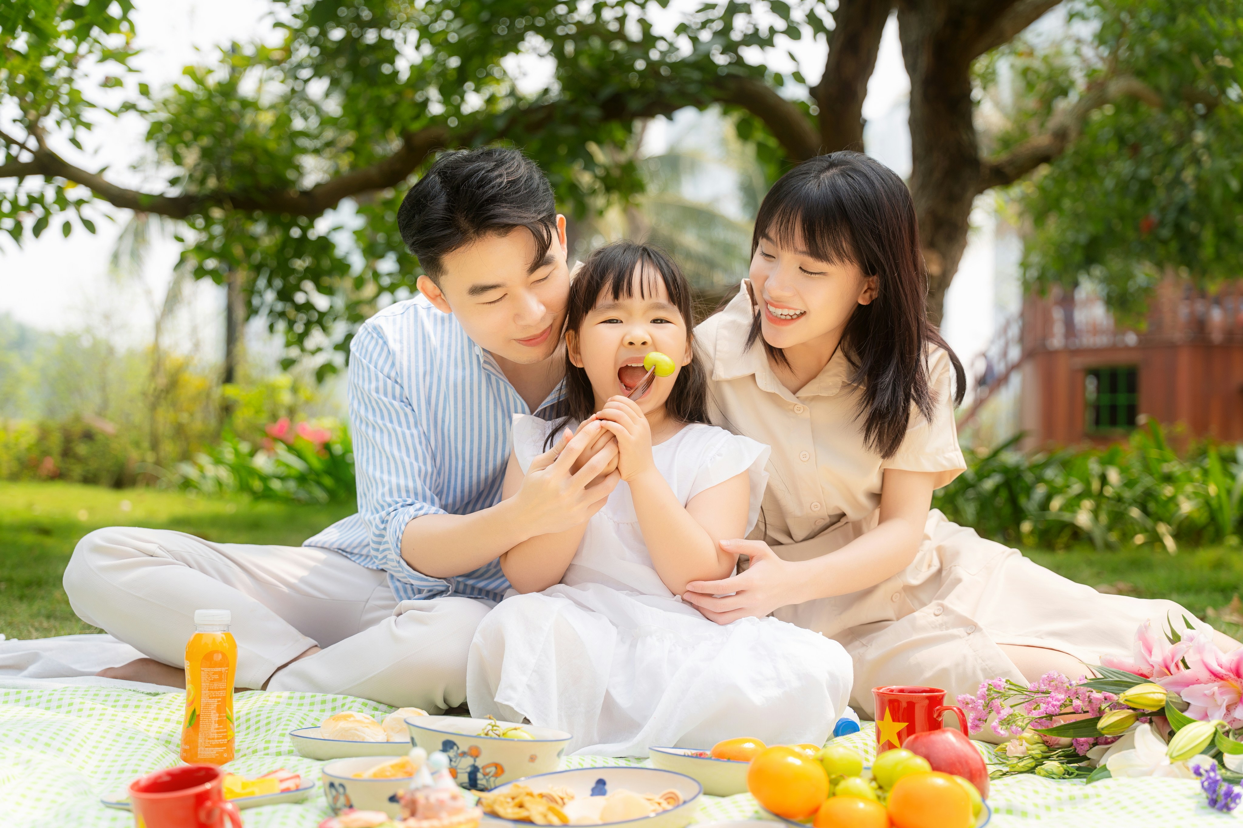 A modern family kitchen scene with a tablet displaying a budget tracking app next to a healthy meal and a calendar.