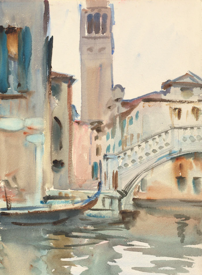 Grand canal scene with historic palaces