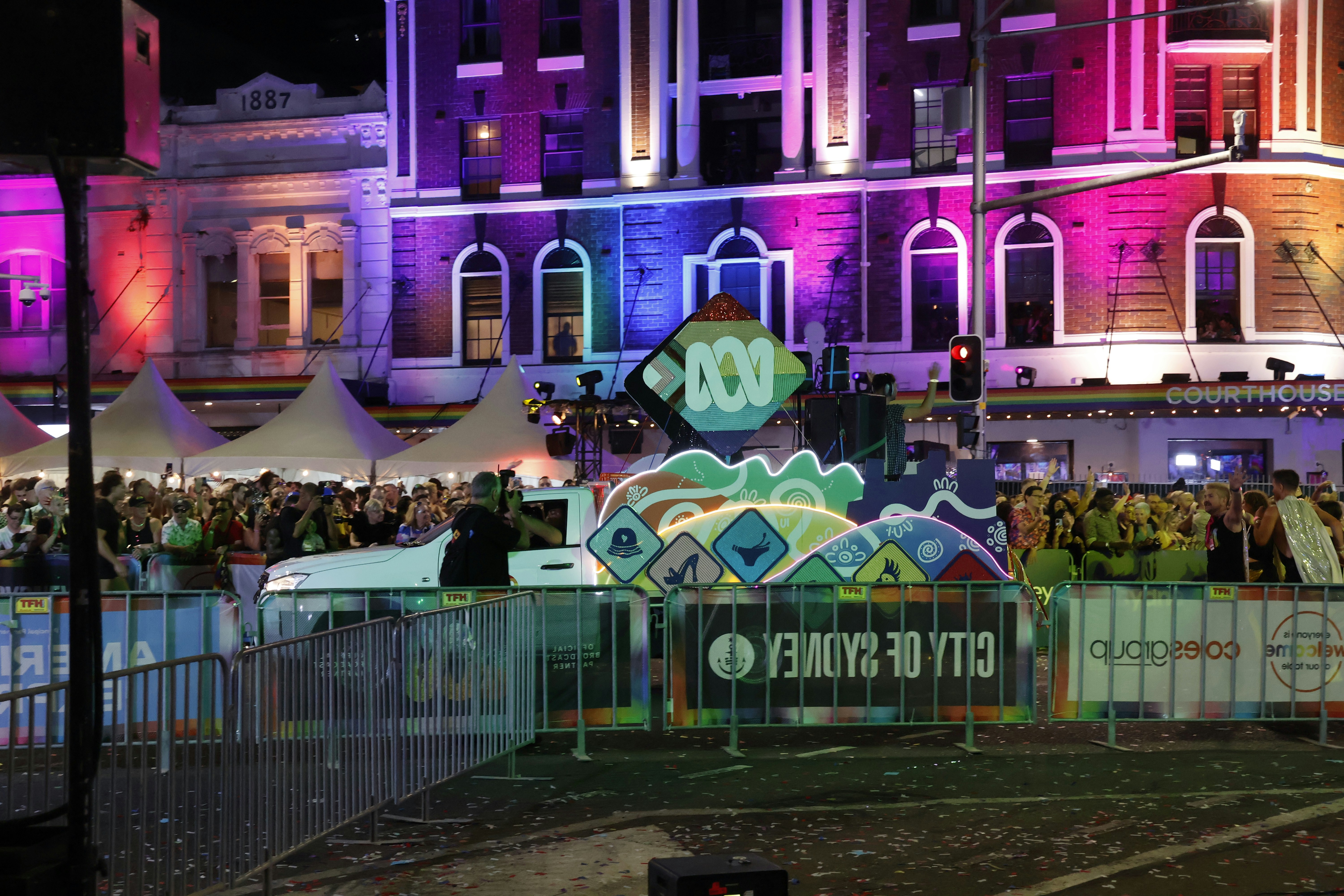 City of sydney event with abc logo and crowd
