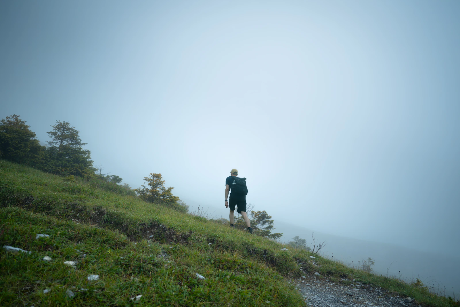 Mountain landscape under changing cloud and weather conditions