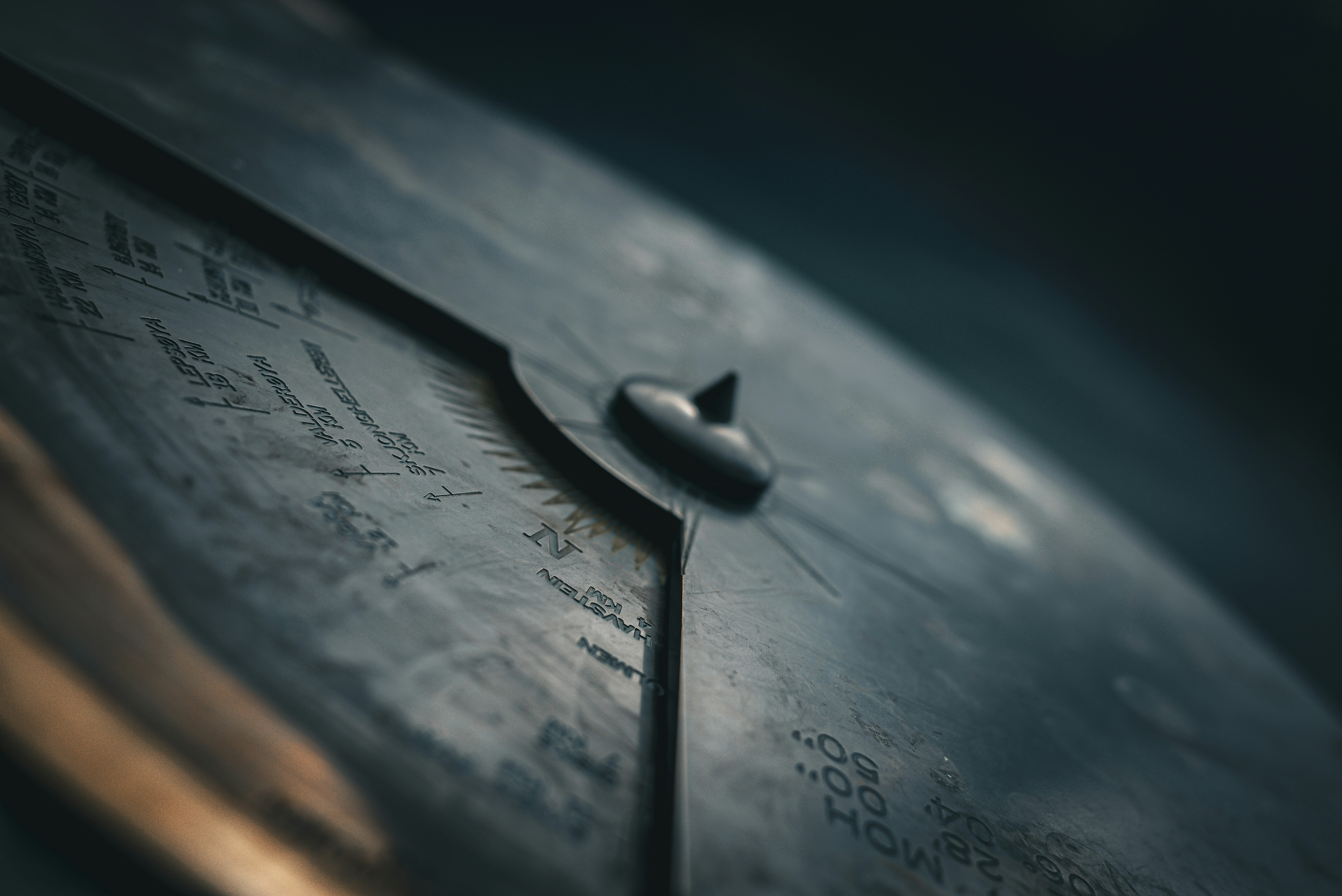 Close-up of an antique globe with detailed map markings.