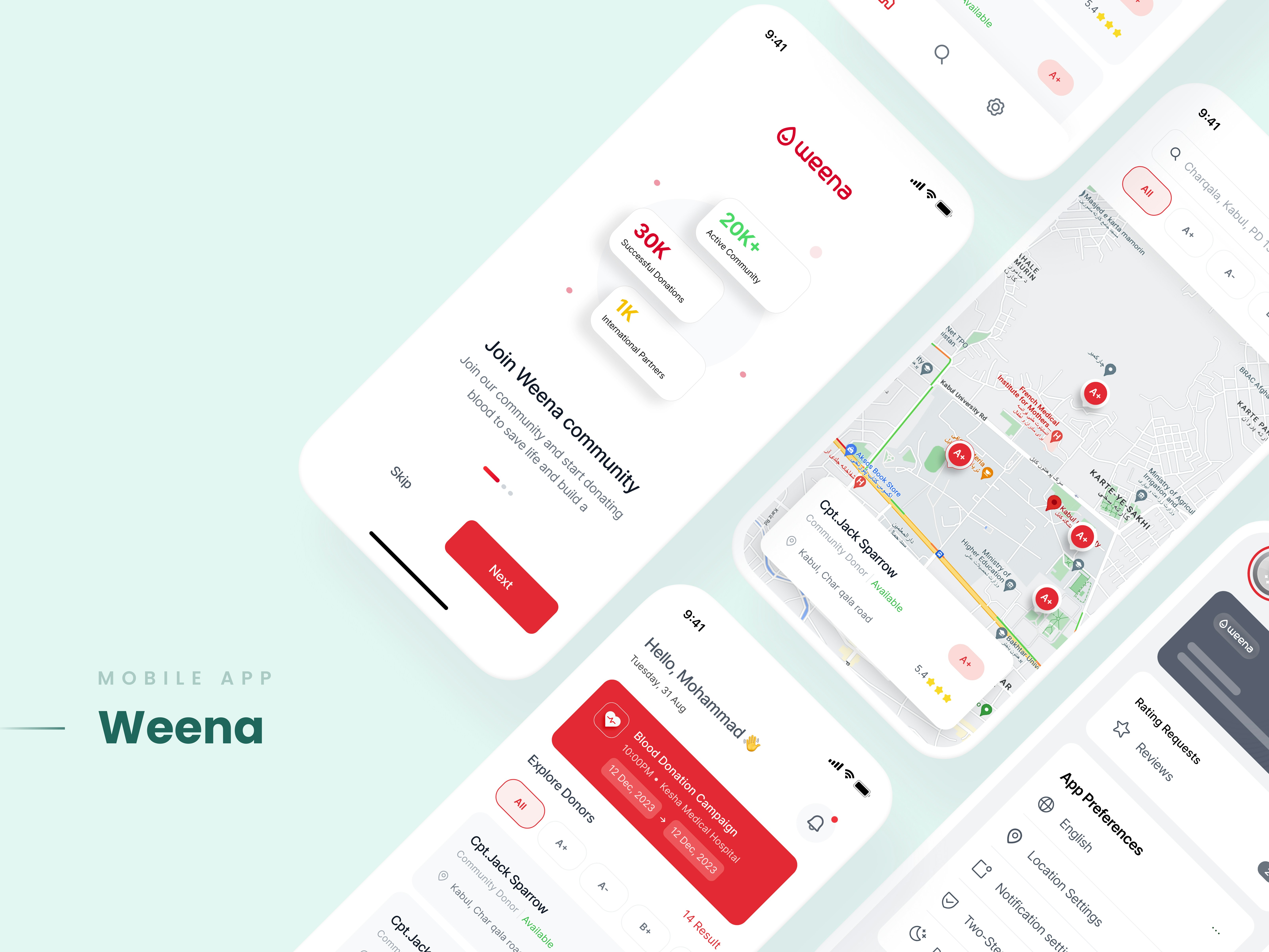 Healthcare dashboard interface