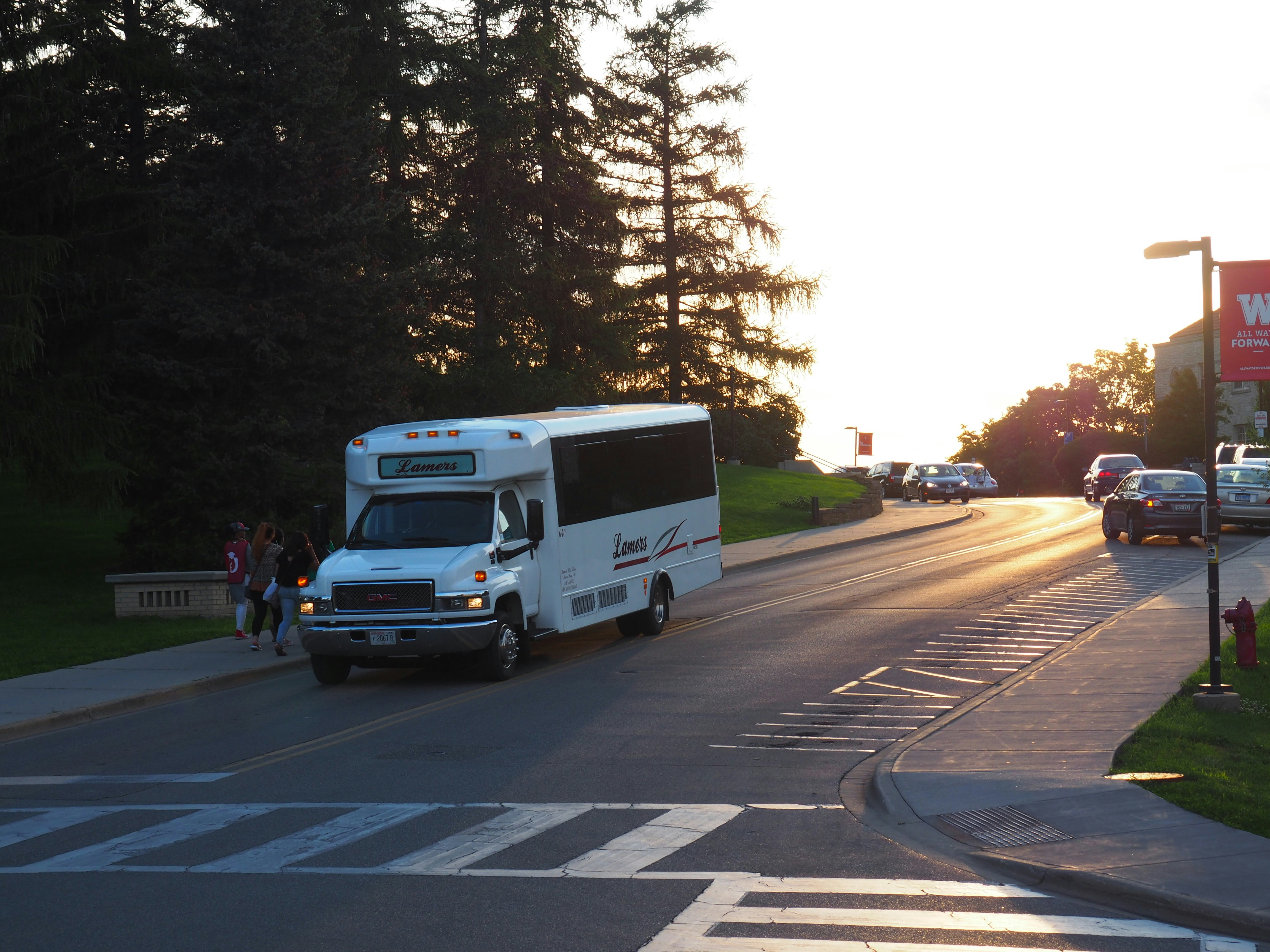 College and university charter bus transportation shuttle