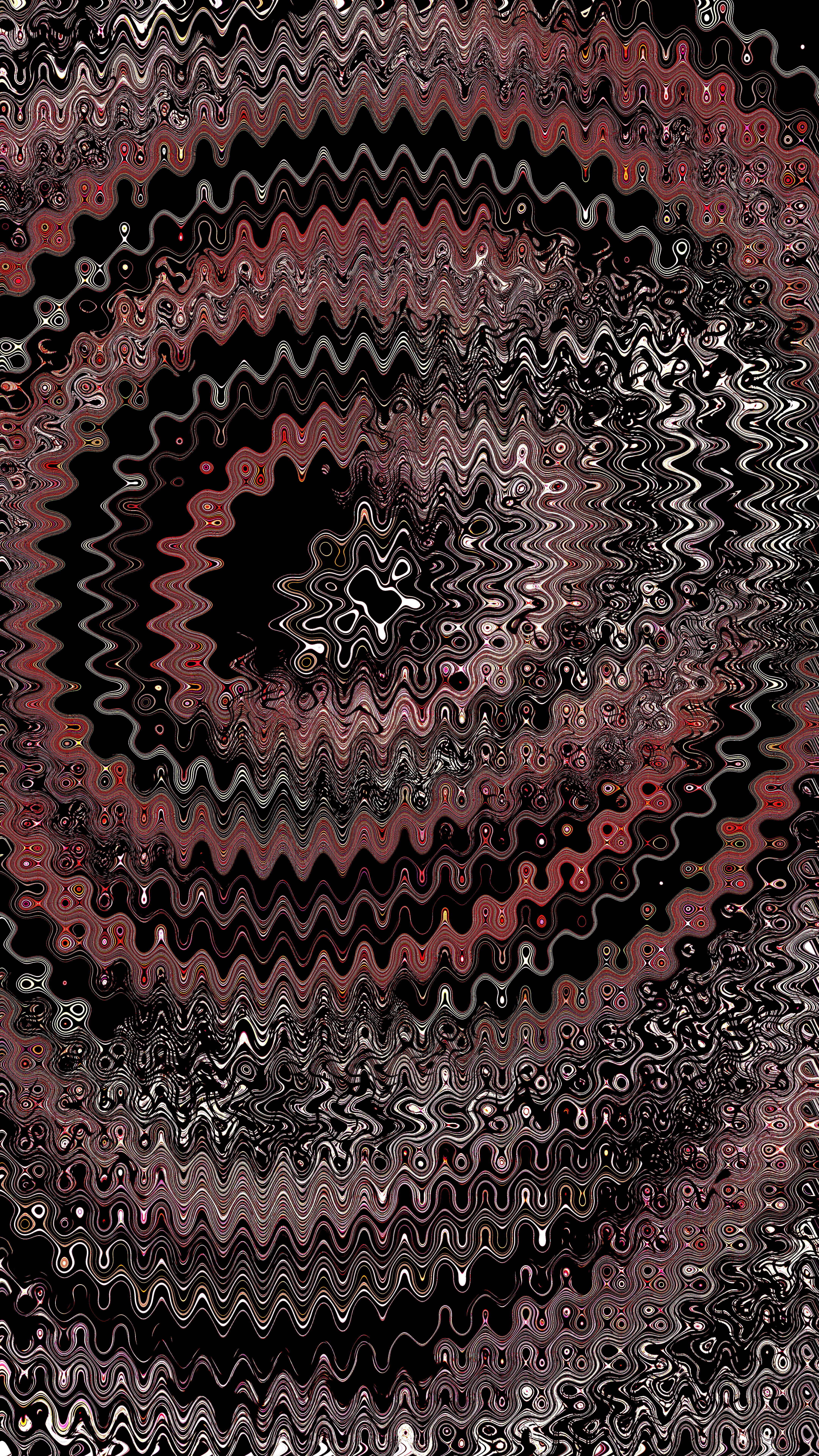 Abstract swirling pattern with pink and black colors