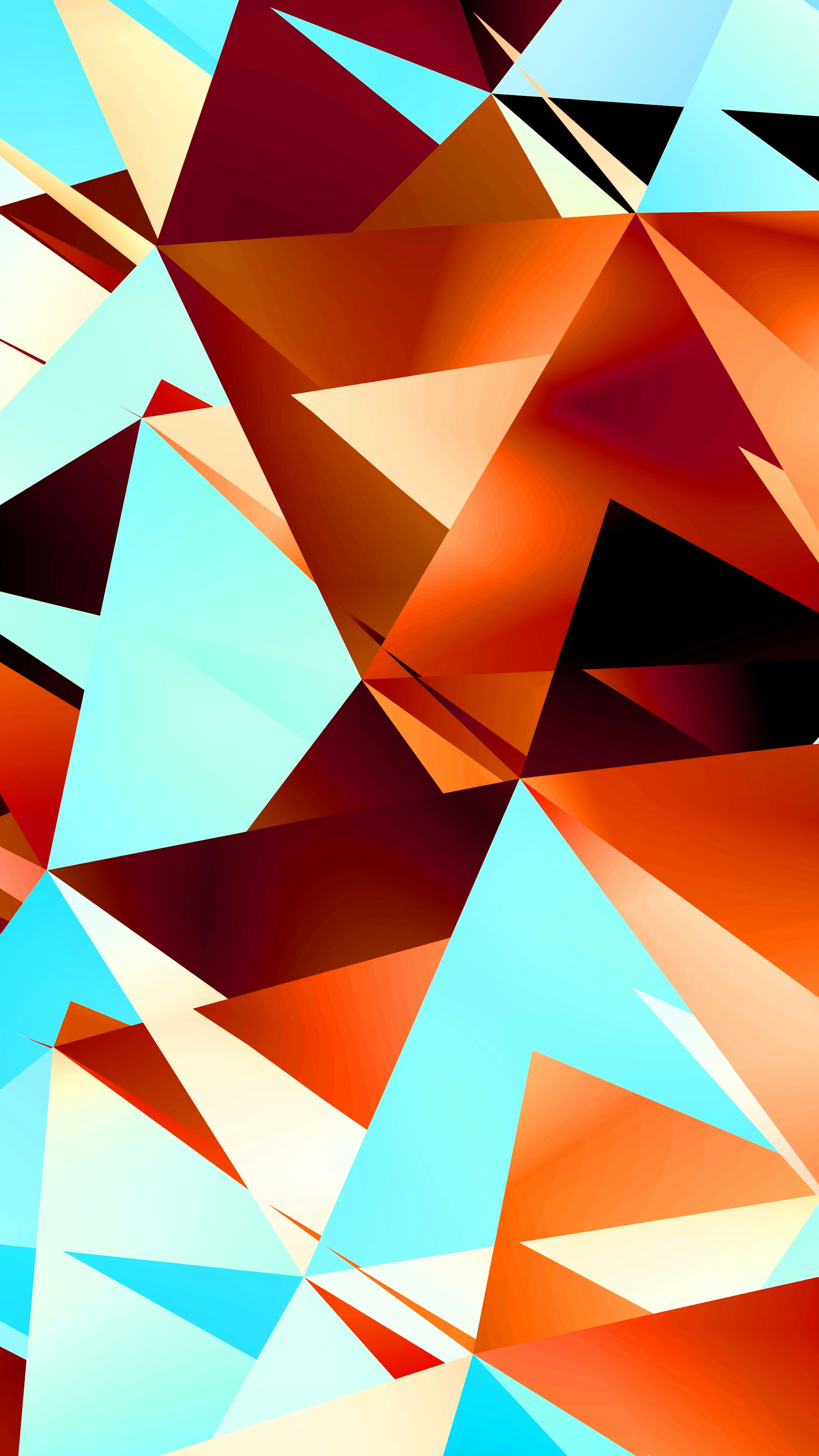 Abstract geometric pattern with triangles and gradients.