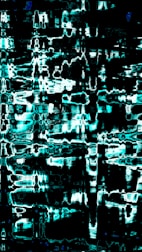 Abstract black and teal digital art pattern