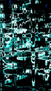 Abstract black and teal digital art pattern