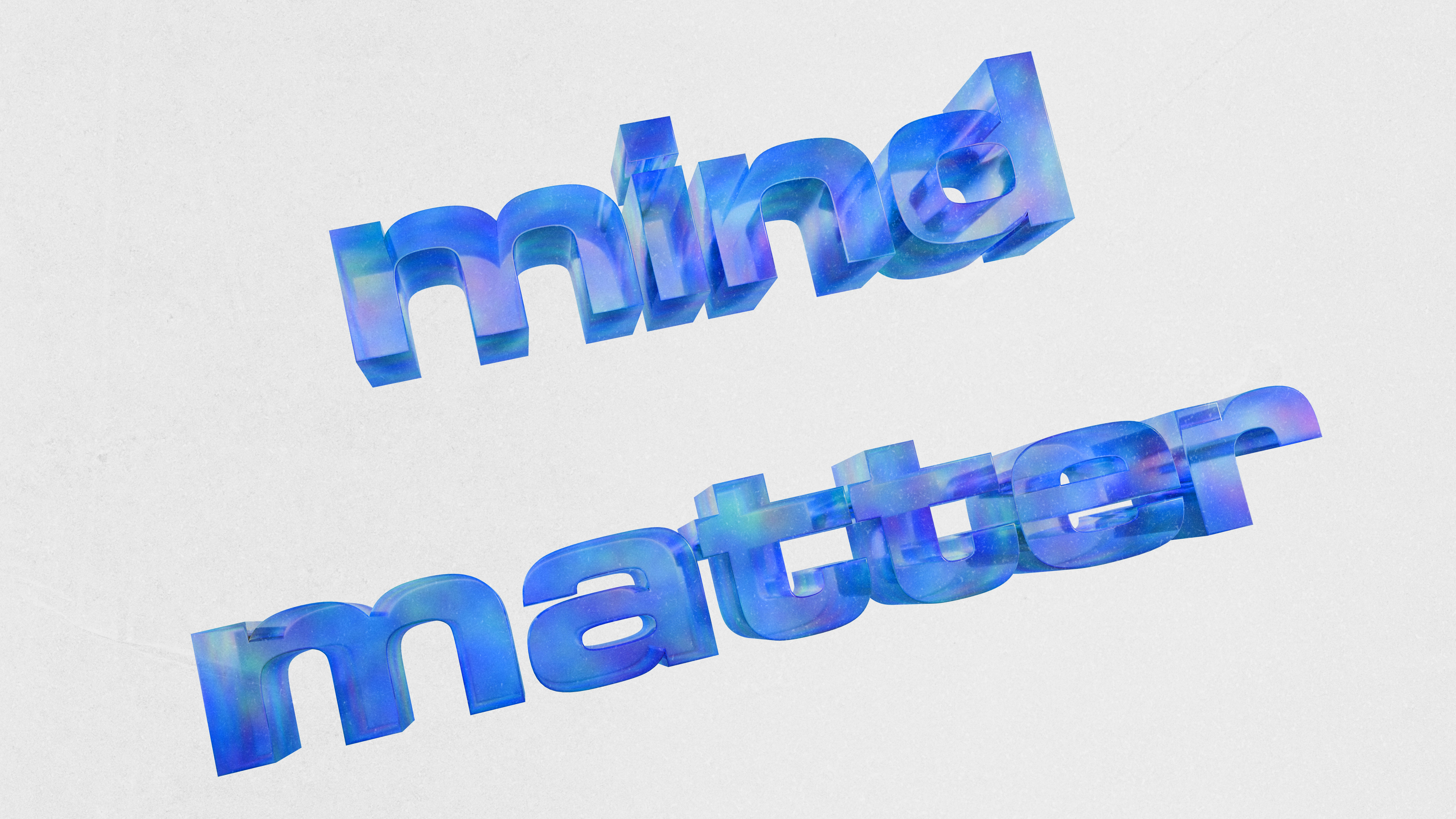 3D text that says mind over matter