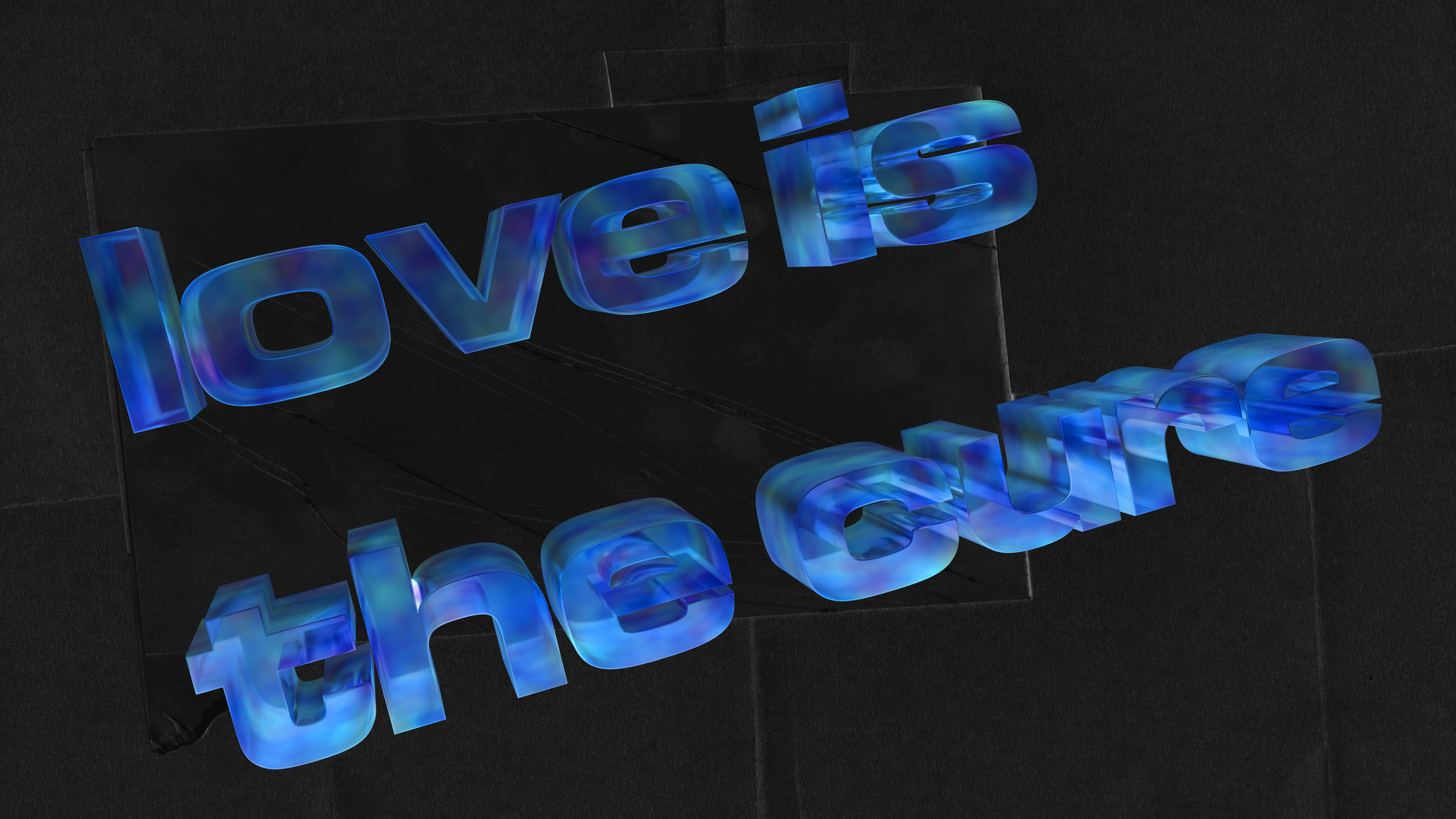 Love is the cure text on