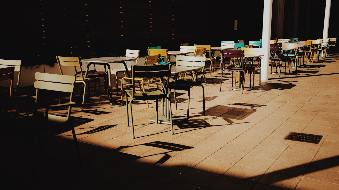 Empty cafe · multi-color