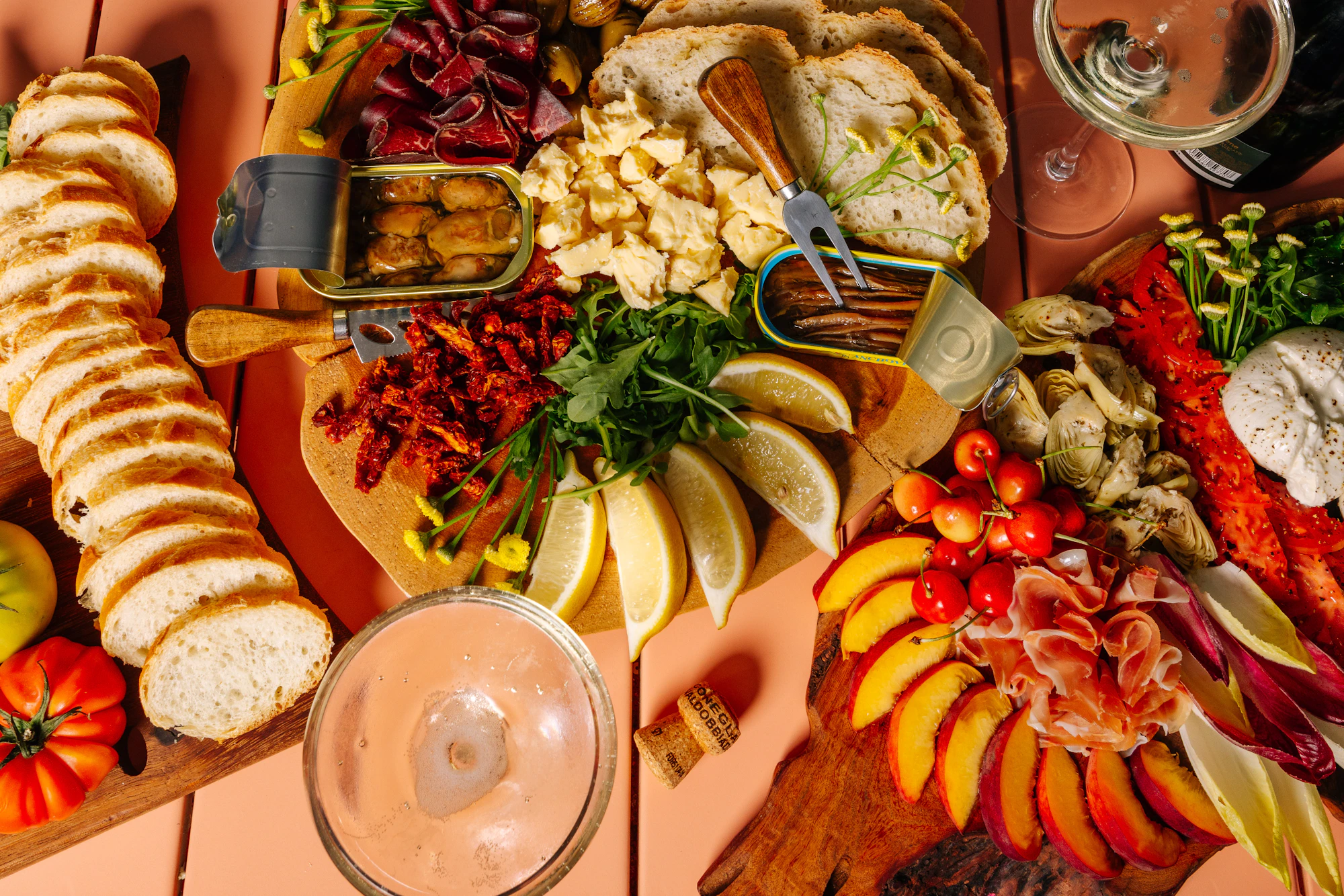 A deli table of fresh pantry staples